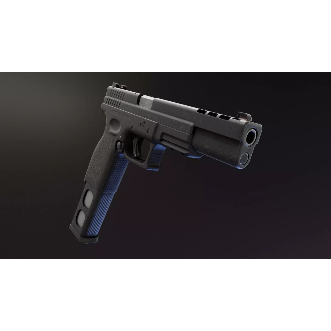 HS2000 Pistol 3D Model – Low Poly Rigged Game Asset, FBX - View 10
