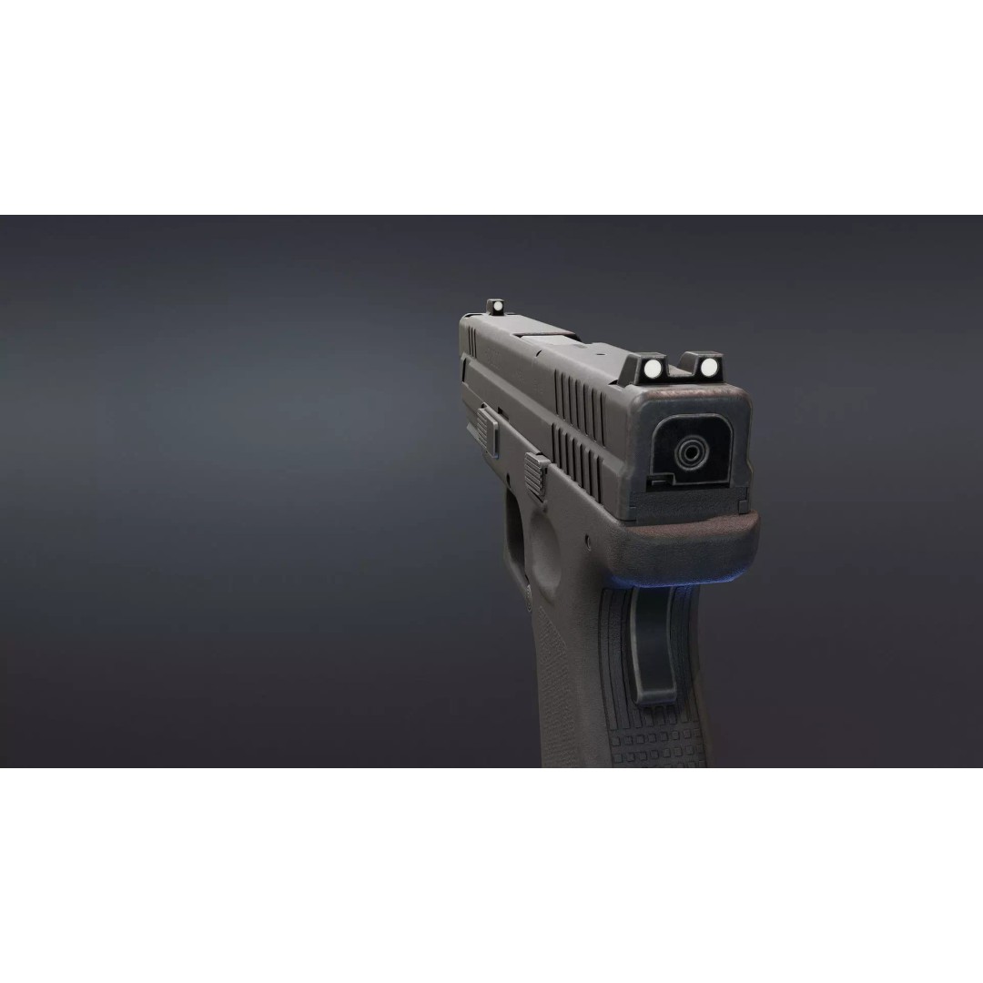HS2000 Pistol 3D Model – Low Poly Rigged Game Asset, FBX - View 7