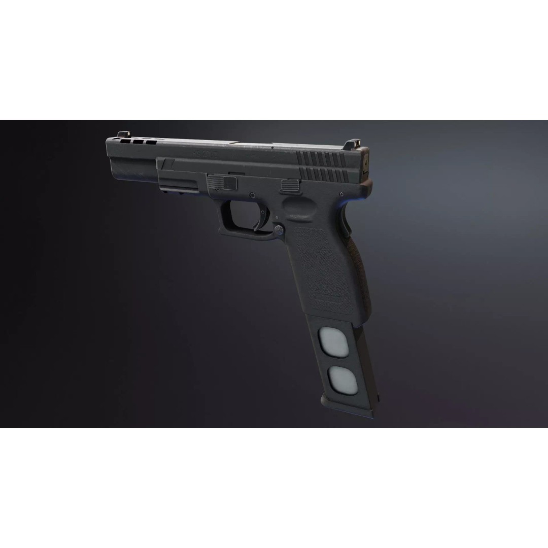 HS2000 Pistol 3D Model – Low Poly Rigged Game Asset, FBX - View 9