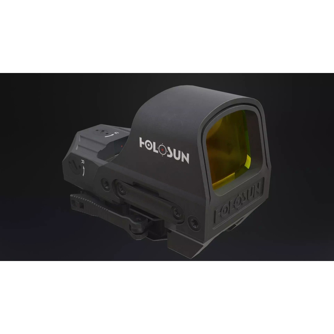 Holosun HS510C Holographic Sight 3D Model – Low Poly Game Asset, FBX - View 12