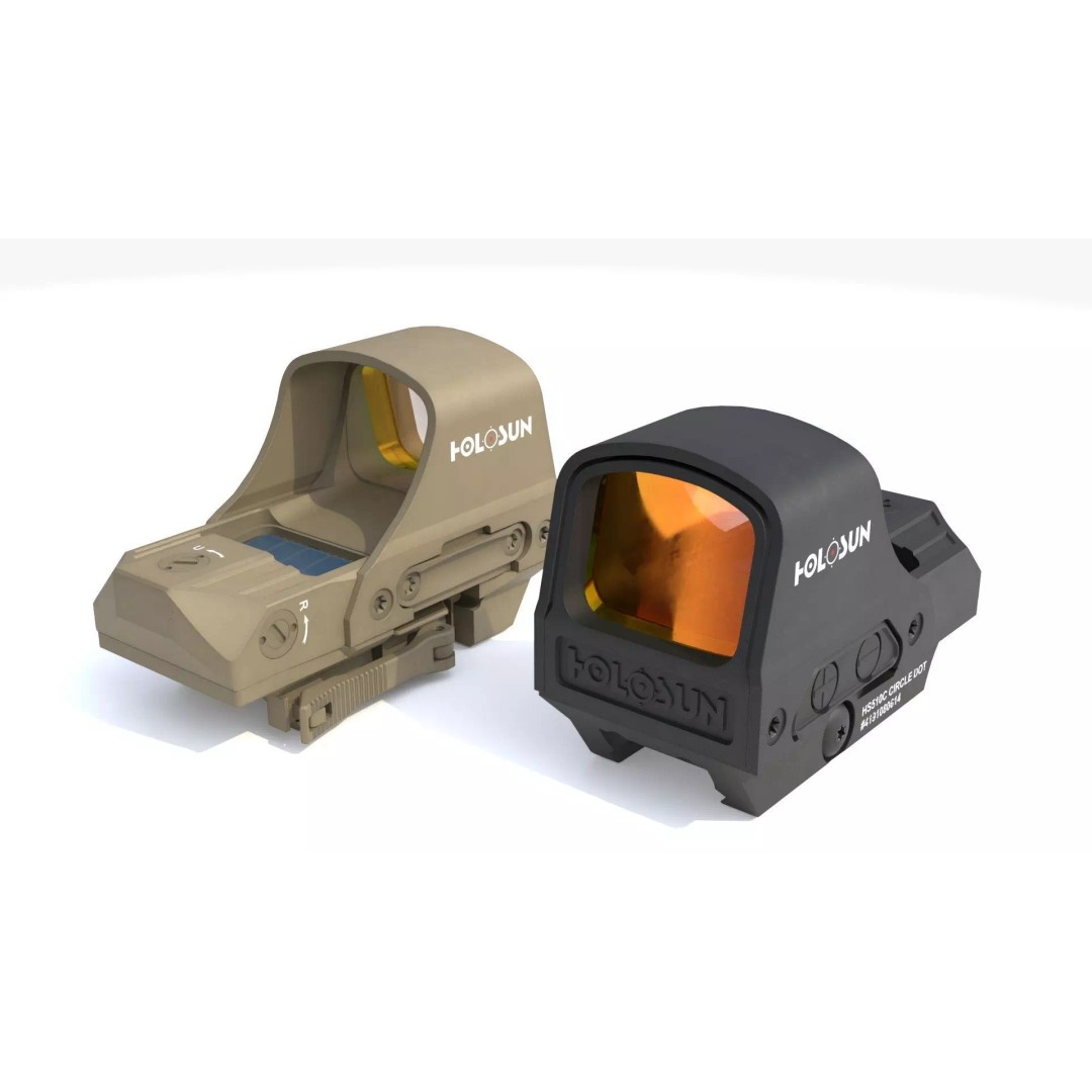 Holosun HS510C Holographic Sight 3D Model – Low Poly Game Asset, FBX - View 20