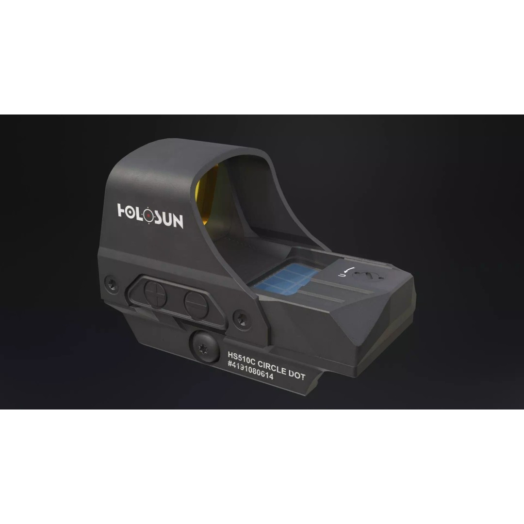 Holosun HS510C Holographic Sight 3D Model – Low Poly Game Asset, FBX - View 7