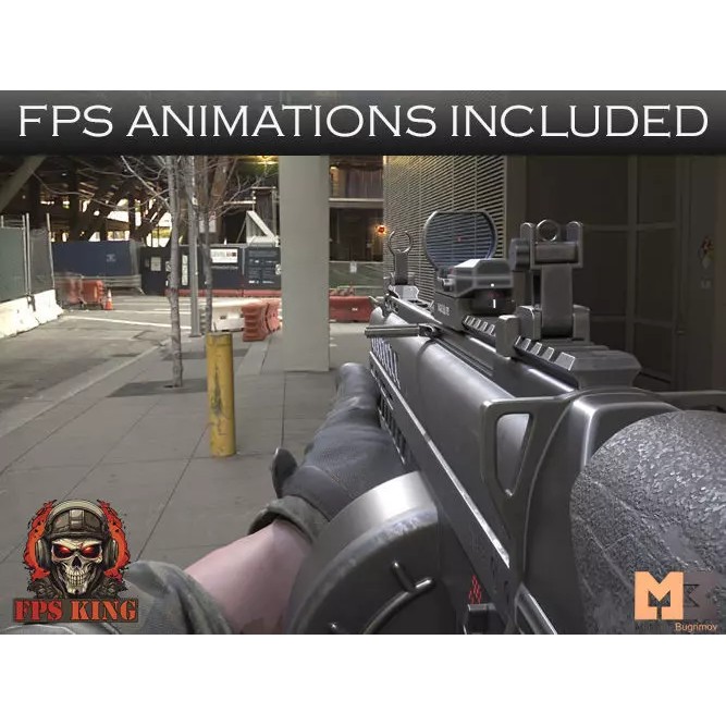 Automatic Shotgun 3D Model – Low Poly Game Asset with 22 Animations, FBX - View 2