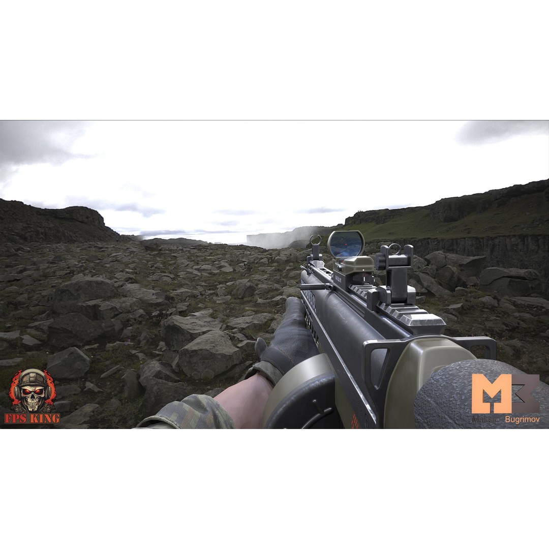Automatic Shotgun 3D Model – Low Poly Game Asset with 22 Animations, FBX - View 5