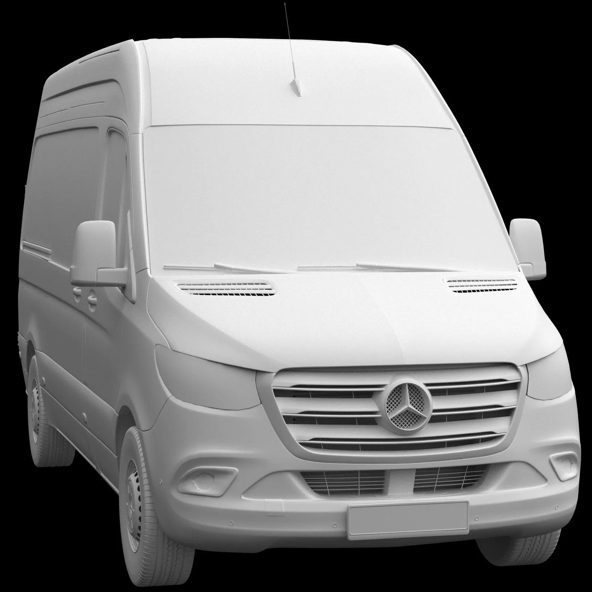 Mercedes Sprinter Detailed Interior - 3D Model - View 15
