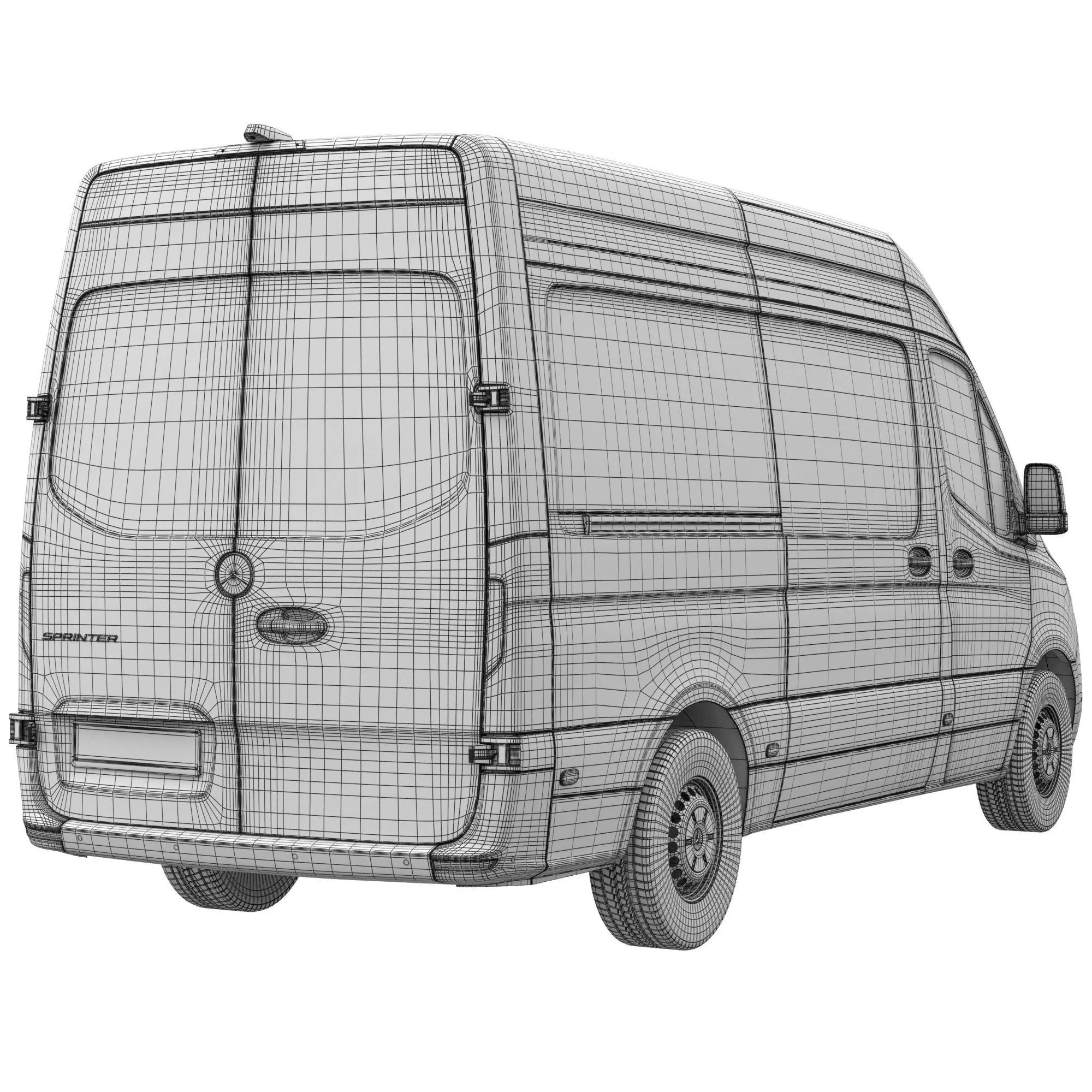 Mercedes Sprinter Detailed Interior - 3D Model - View 17