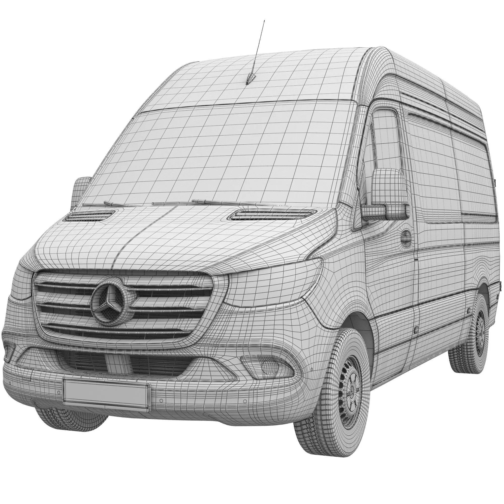 Mercedes Sprinter Detailed Interior - 3D Model - View 18