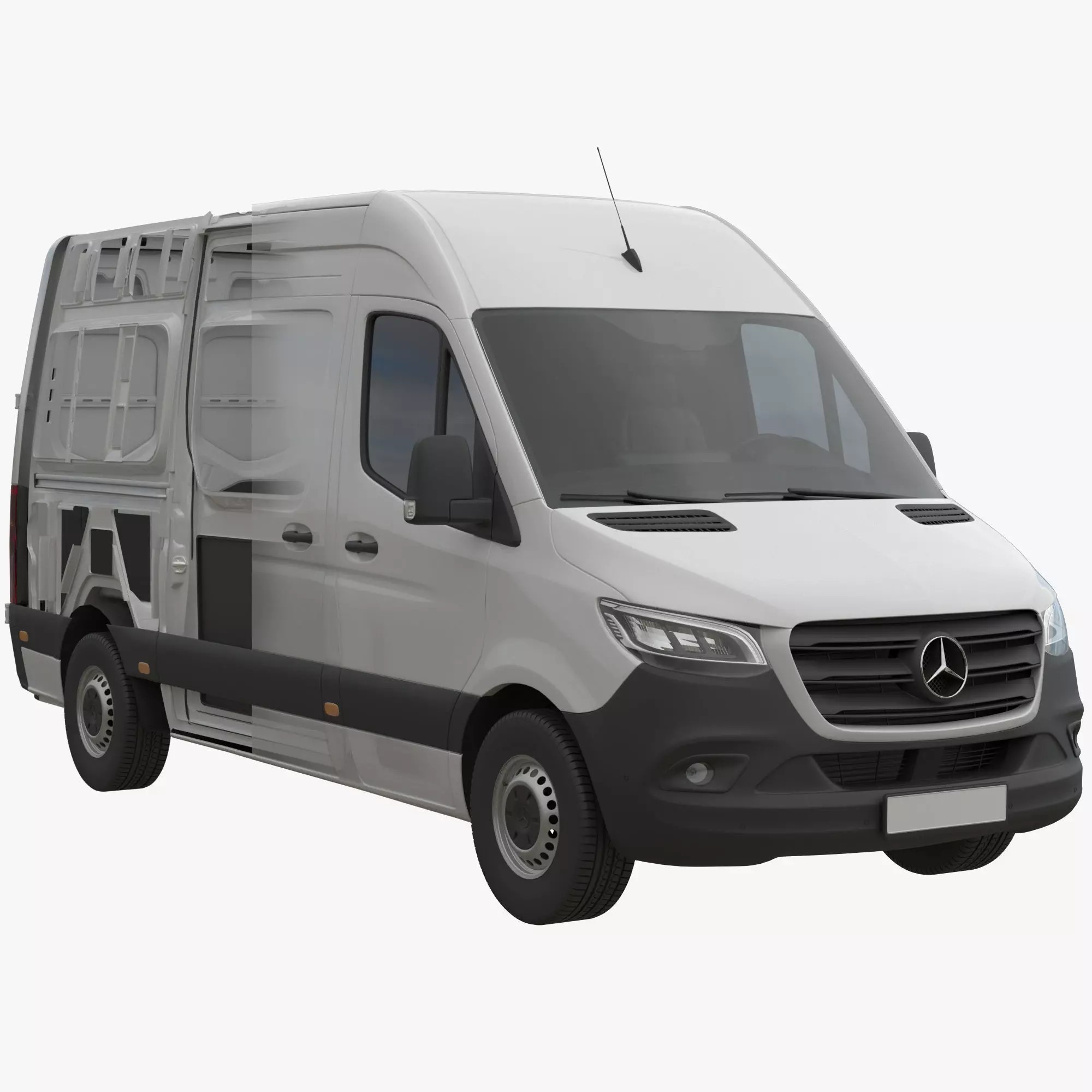 Mercedes Sprinter Detailed Interior - 3D Model - View 2