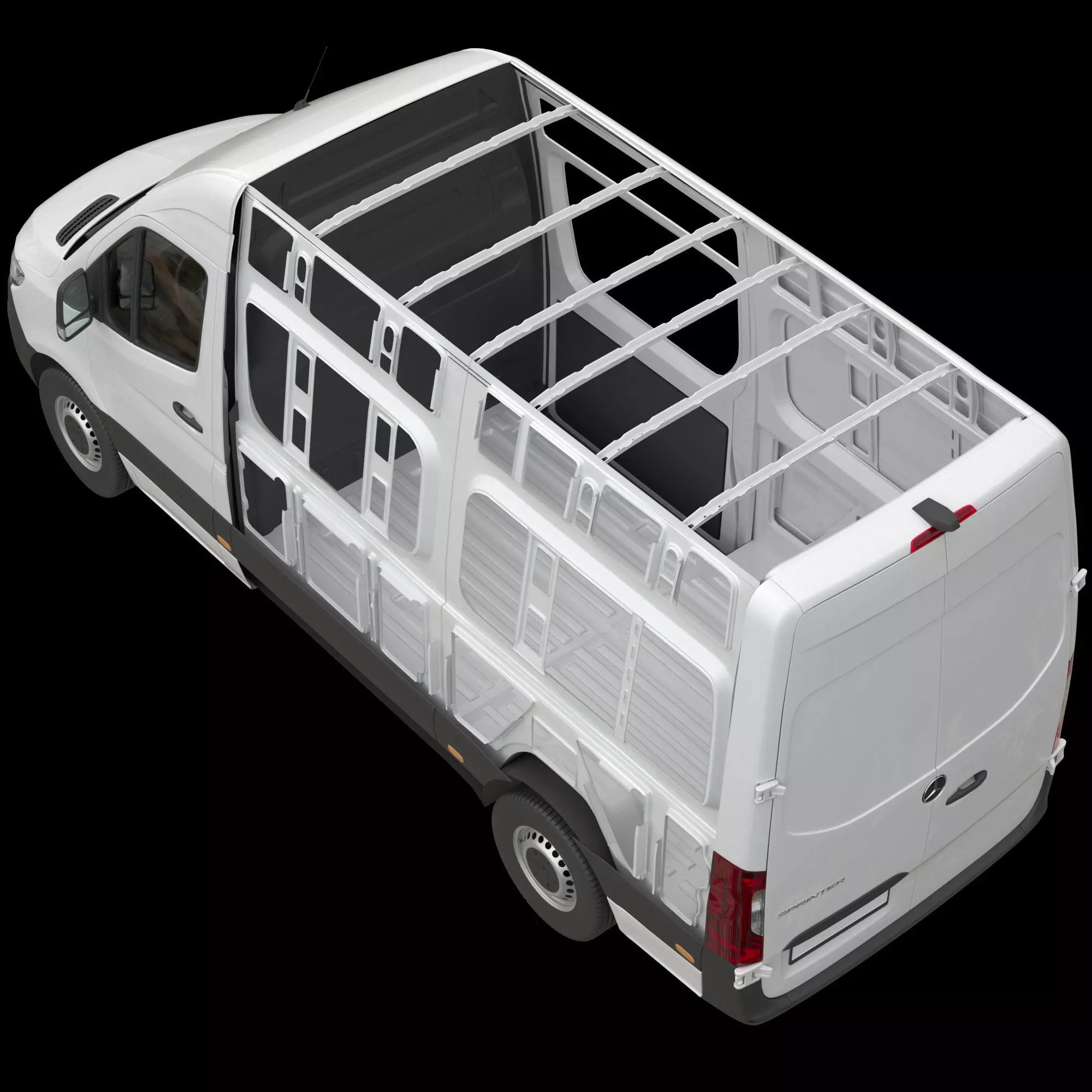 Mercedes Sprinter Detailed Interior - 3D Model - View 28