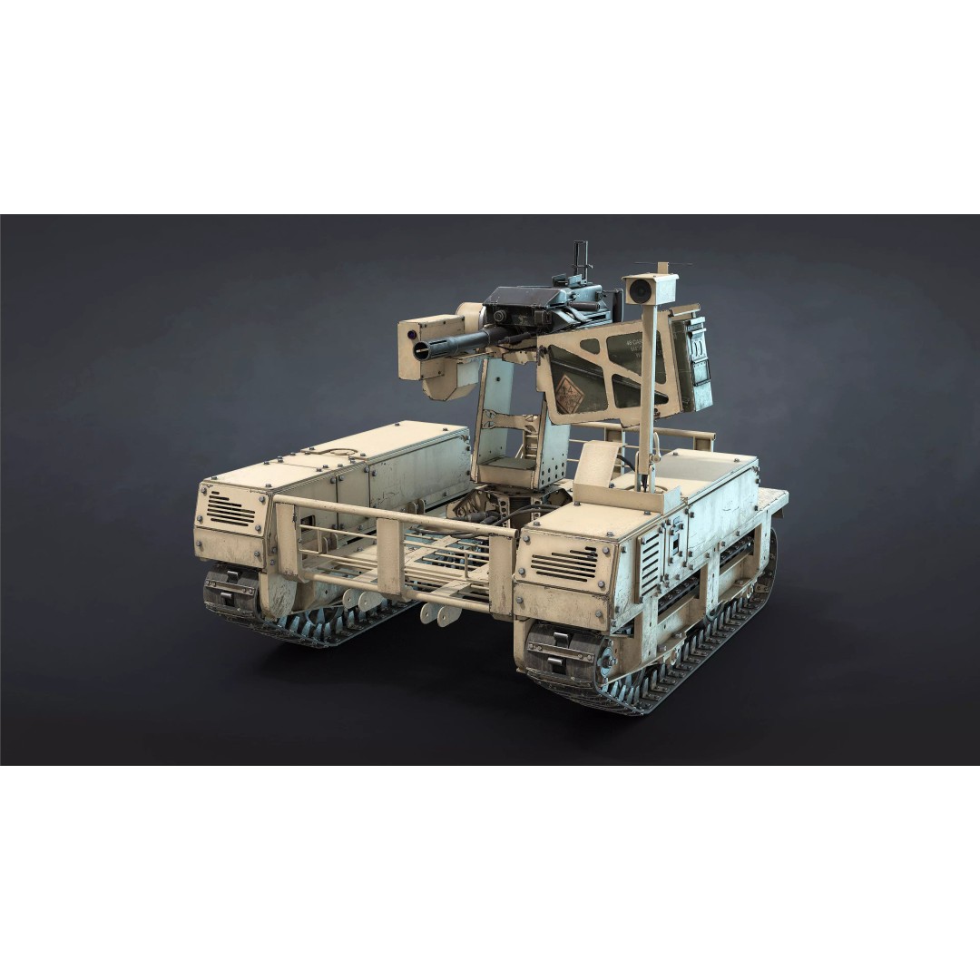 Termit UGV 3D Model – Low Poly Military Drone with Mk19 Grenade Launcher - View 10