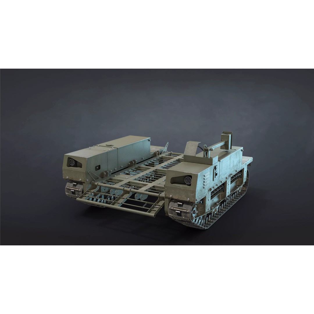 Termit UGV 3D Model – Low Poly Military Drone with Mk19 Grenade Launcher - View 12