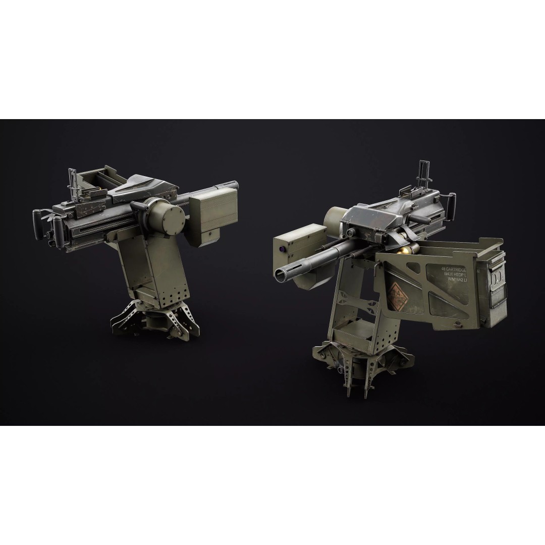 Termit UGV 3D Model – Low Poly Military Drone with Mk19 Grenade Launcher - View 15