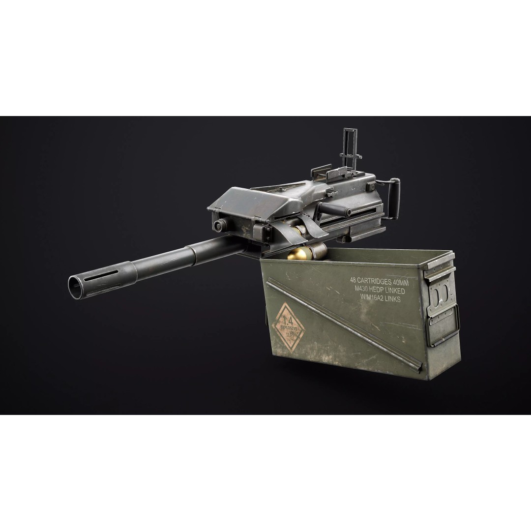 Termit UGV 3D Model – Low Poly Military Drone with Mk19 Grenade Launcher - View 18