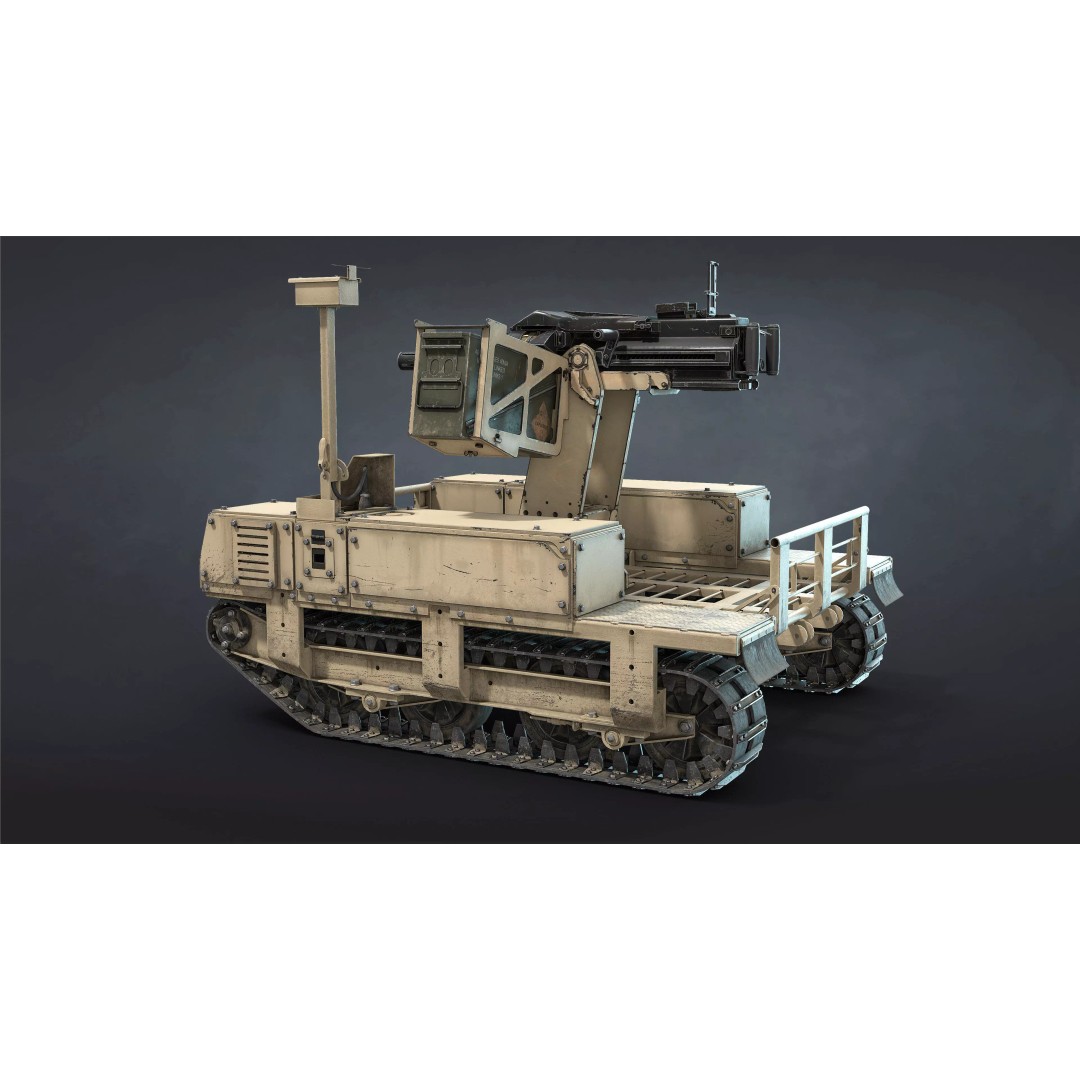 Termit UGV 3D Model – Low Poly Military Drone with Mk19 Grenade Launcher - View 4
