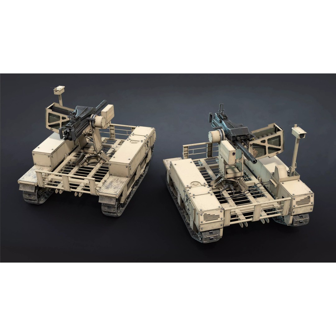 Termit UGV 3D Model – Low Poly Military Drone with Mk19 Grenade Launcher - View 8
