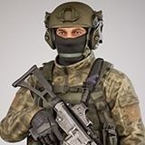 Casual Soldier 3D Model – Low Poly Rigged Character with PBR Textures - View 6