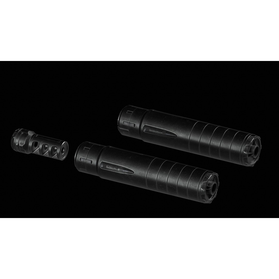 Gemtech Neutron 7.62 Cal 300 3D Model – Low Poly Game Asset, FBX, OBJ - View 10