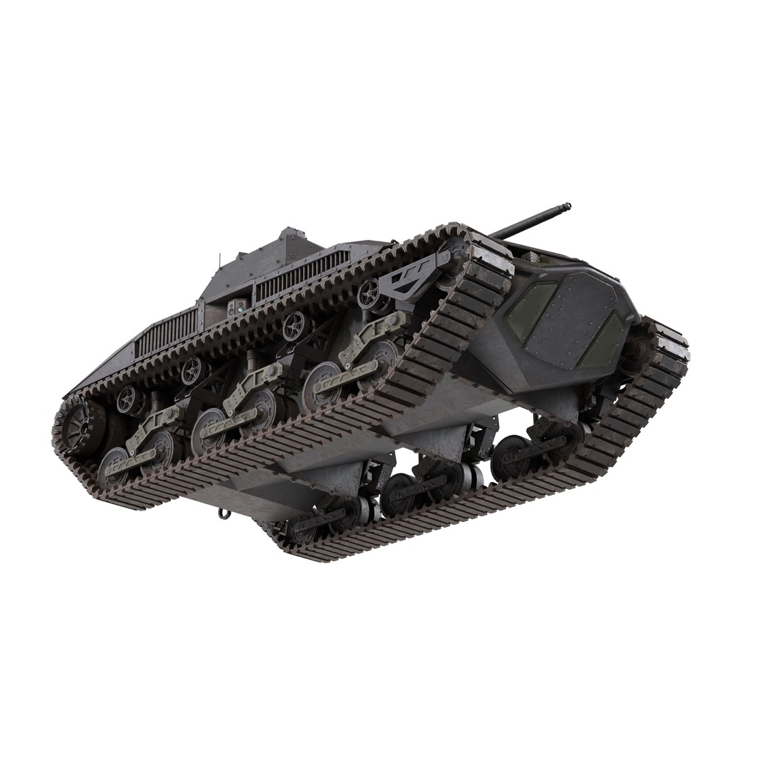 Ripsaw M5 3D Model – Low Poly Military Vehicle, FBX & Blender - View 11