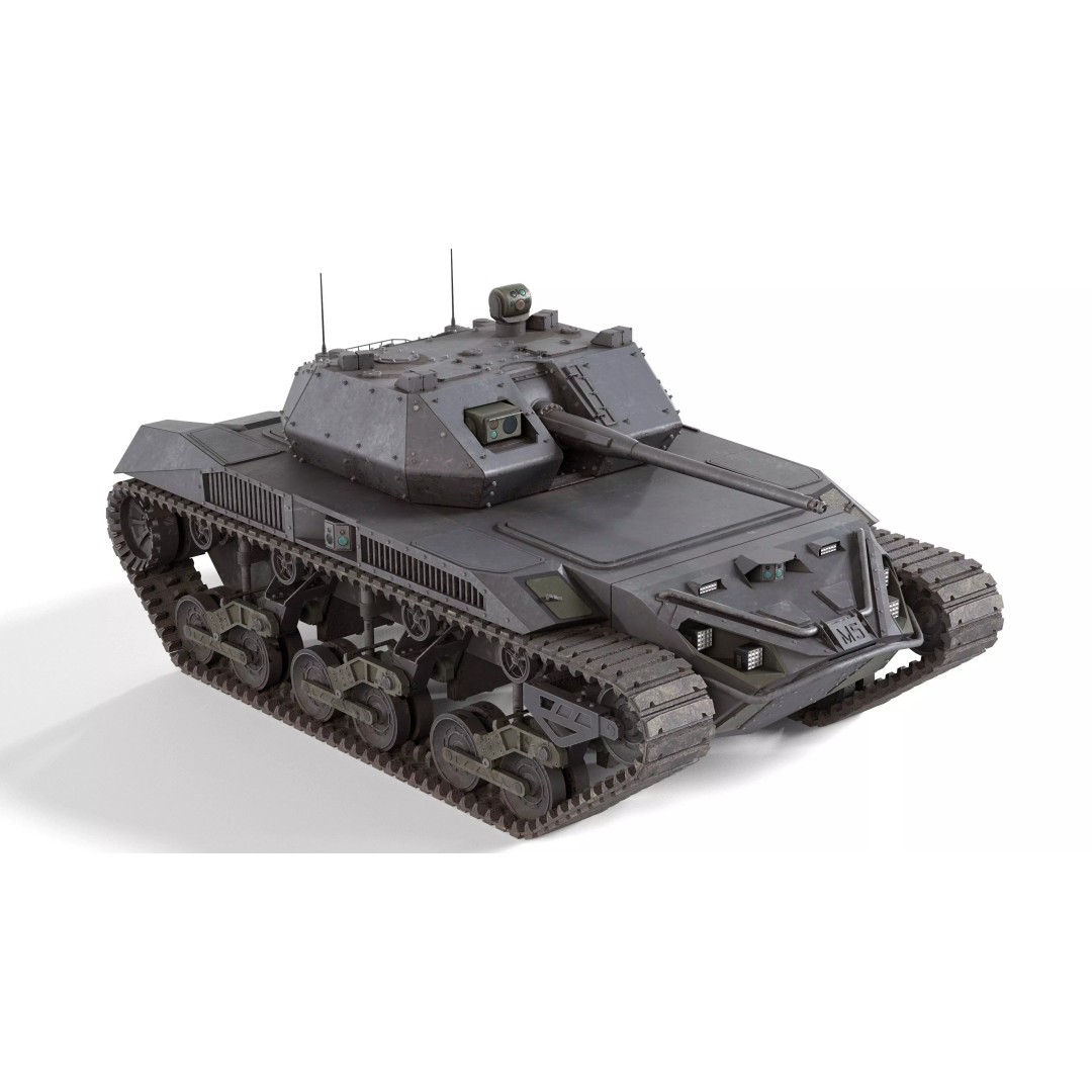 Ripsaw M5 3D Model – Low Poly Military Vehicle, FBX & Blender - View 2