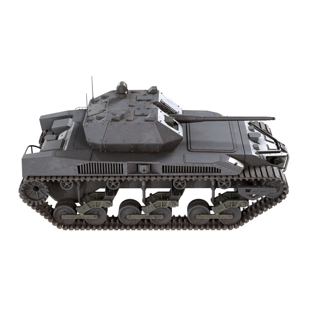Ripsaw M5 3D Model – Low Poly Military Vehicle, FBX & Blender - View 5