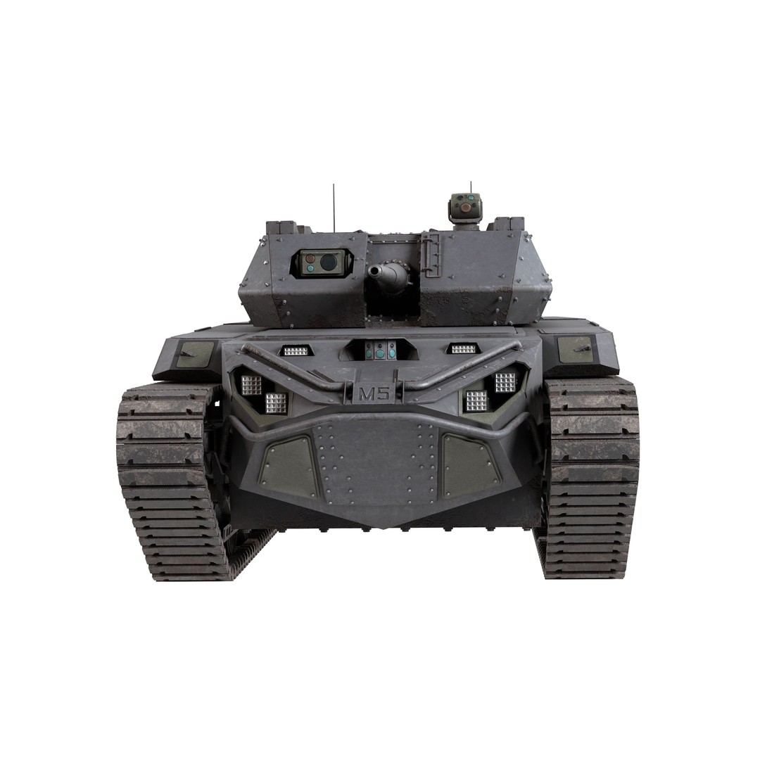 Ripsaw M5 3D Model – Low Poly Military Vehicle, FBX & Blender - View 9