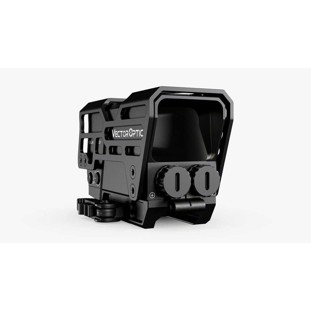 Solar Powered Red Dot Sight 3D Model – Low Poly Game Asset, FBX, OBJ - View 11