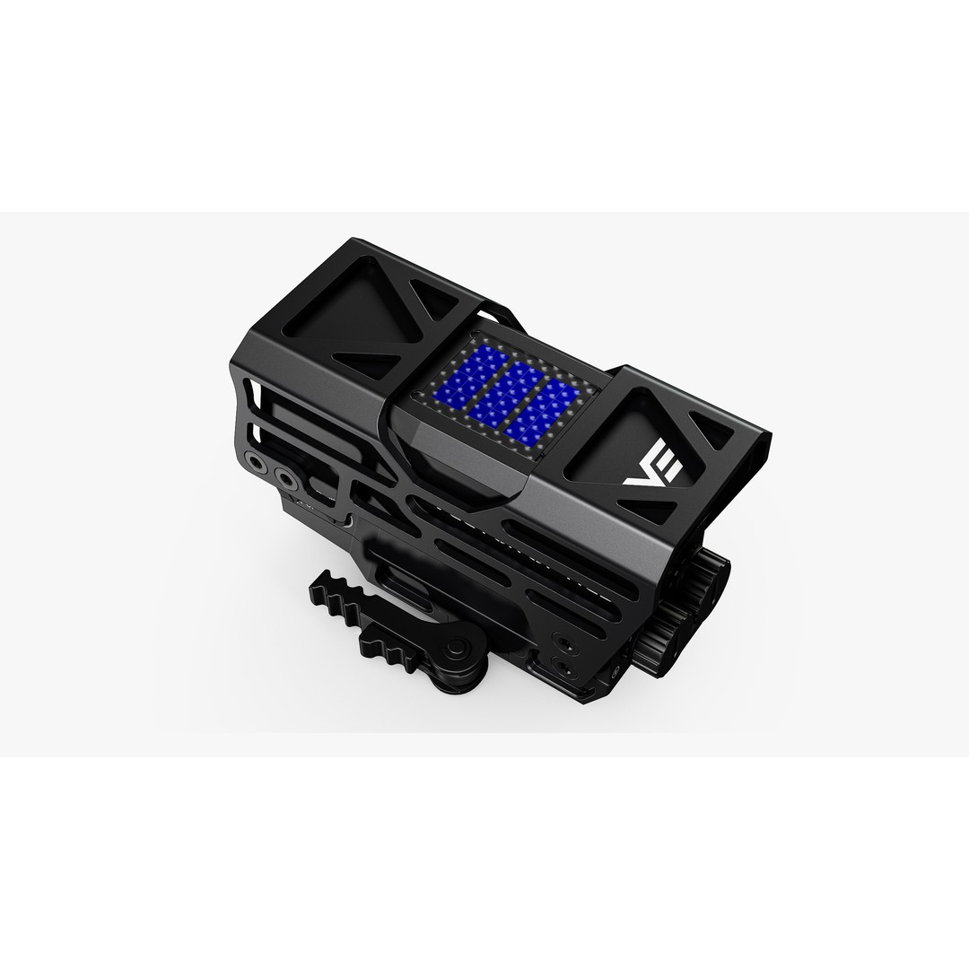 Solar Powered Red Dot Sight 3D Model – Low Poly Game Asset, FBX, OBJ - View 12