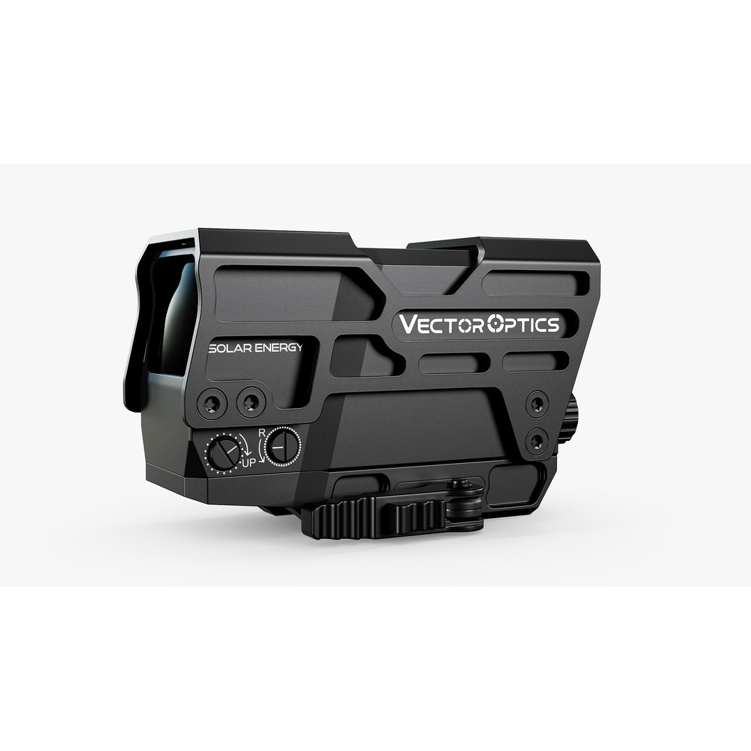 Solar Powered Red Dot Sight 3D Model – Low Poly Game Asset, FBX, OBJ - View 4