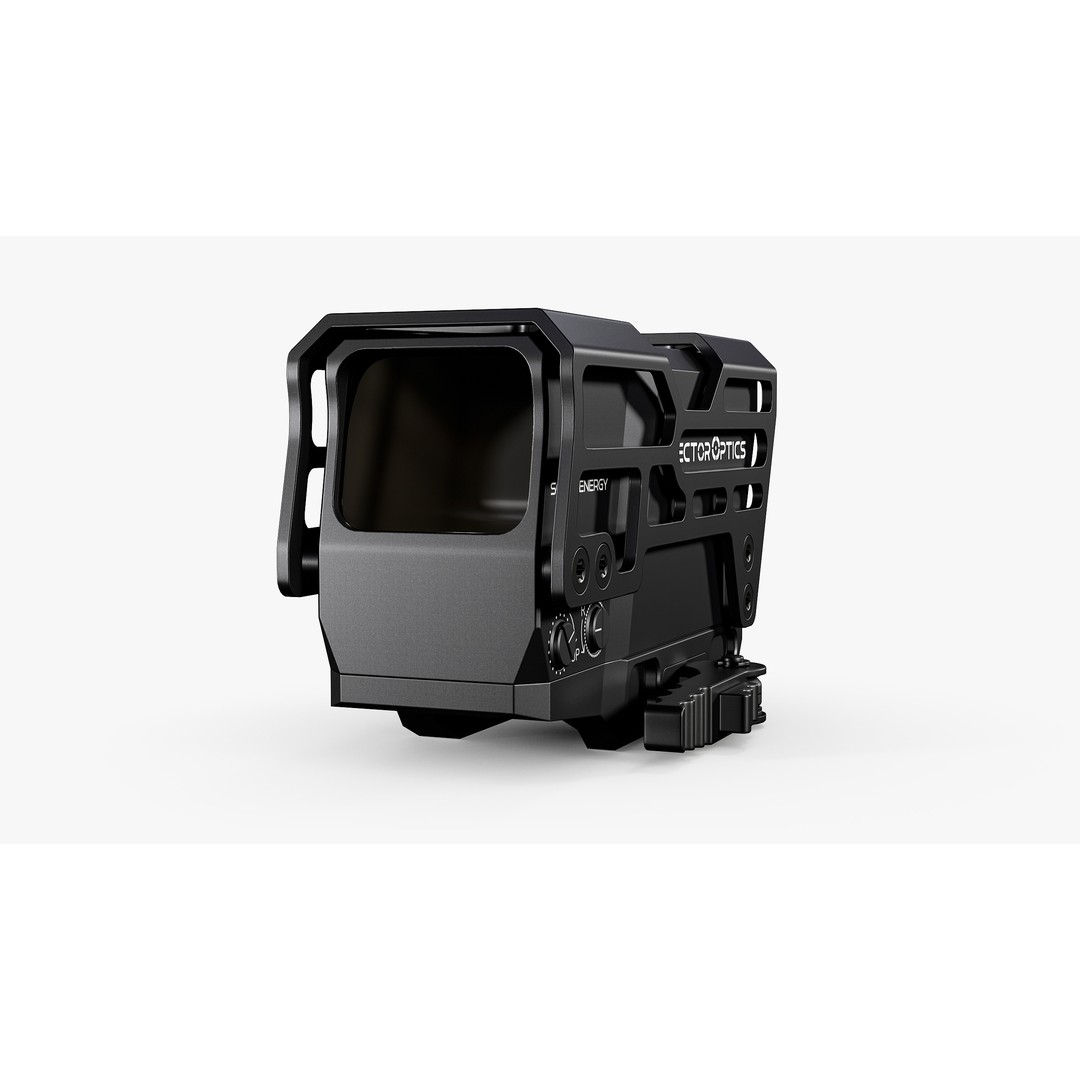 Solar Powered Red Dot Sight 3D Model – Low Poly Game Asset, FBX, OBJ - View 5