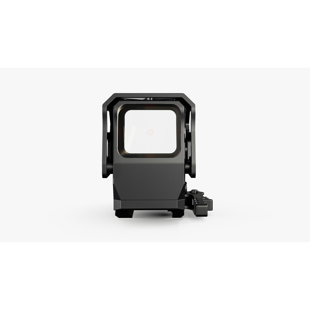 Solar Powered Red Dot Sight 3D Model – Low Poly Game Asset, FBX, OBJ - View 6