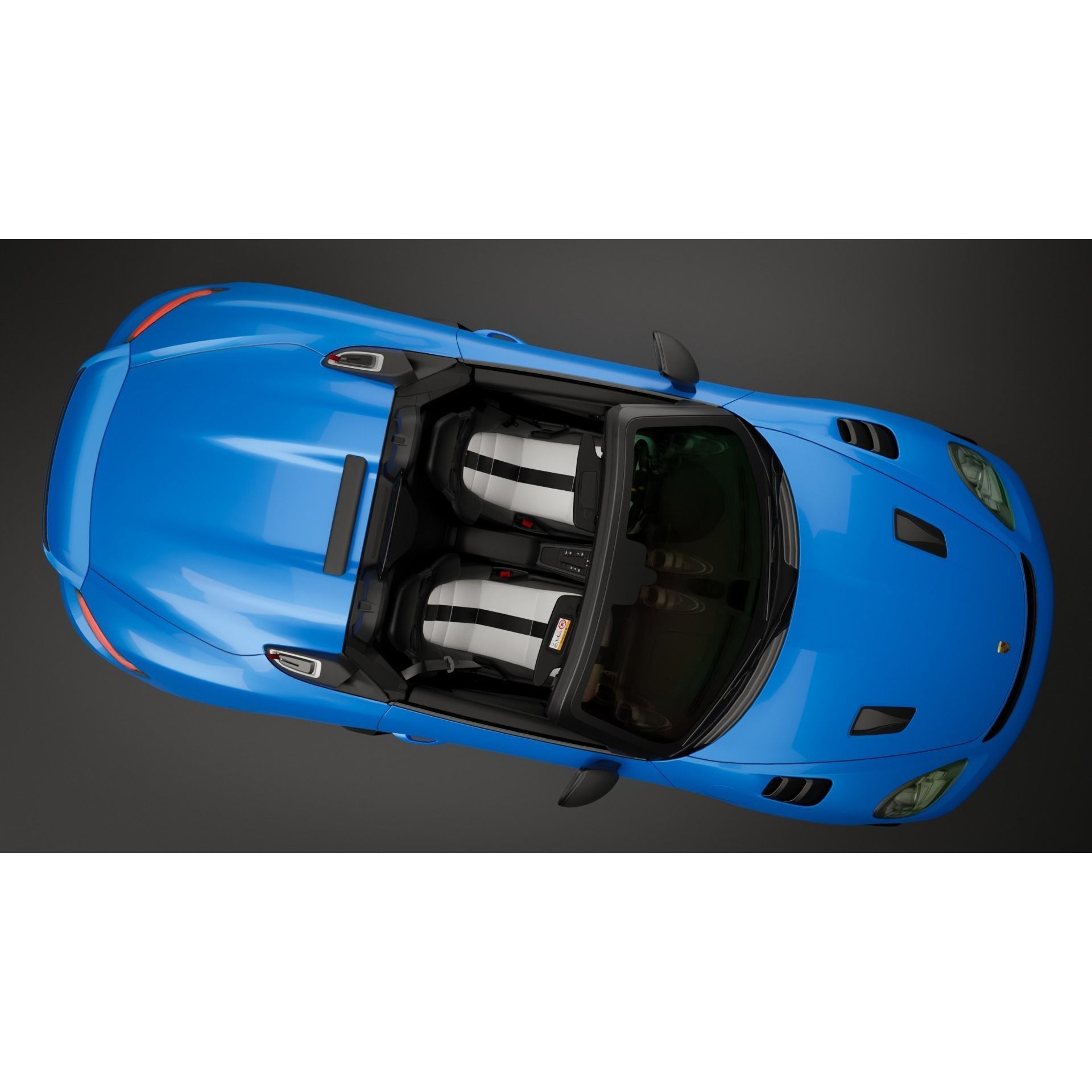 Porsche 718 Spyder RS 2023 - Low-Poly Game-Ready 3D Model - View 10