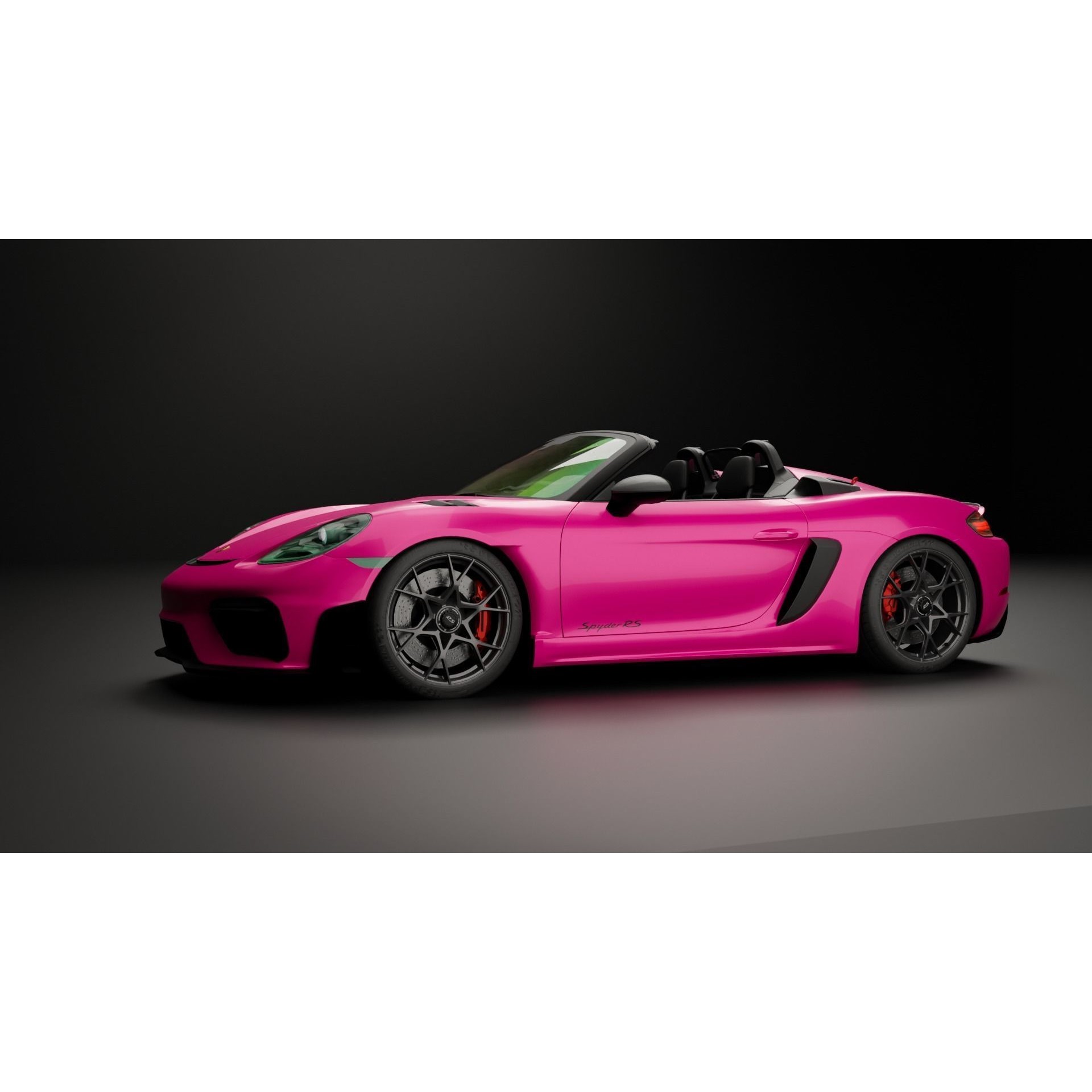 Porsche 718 Spyder RS 2023 - Low-Poly Game-Ready 3D Model - View 12