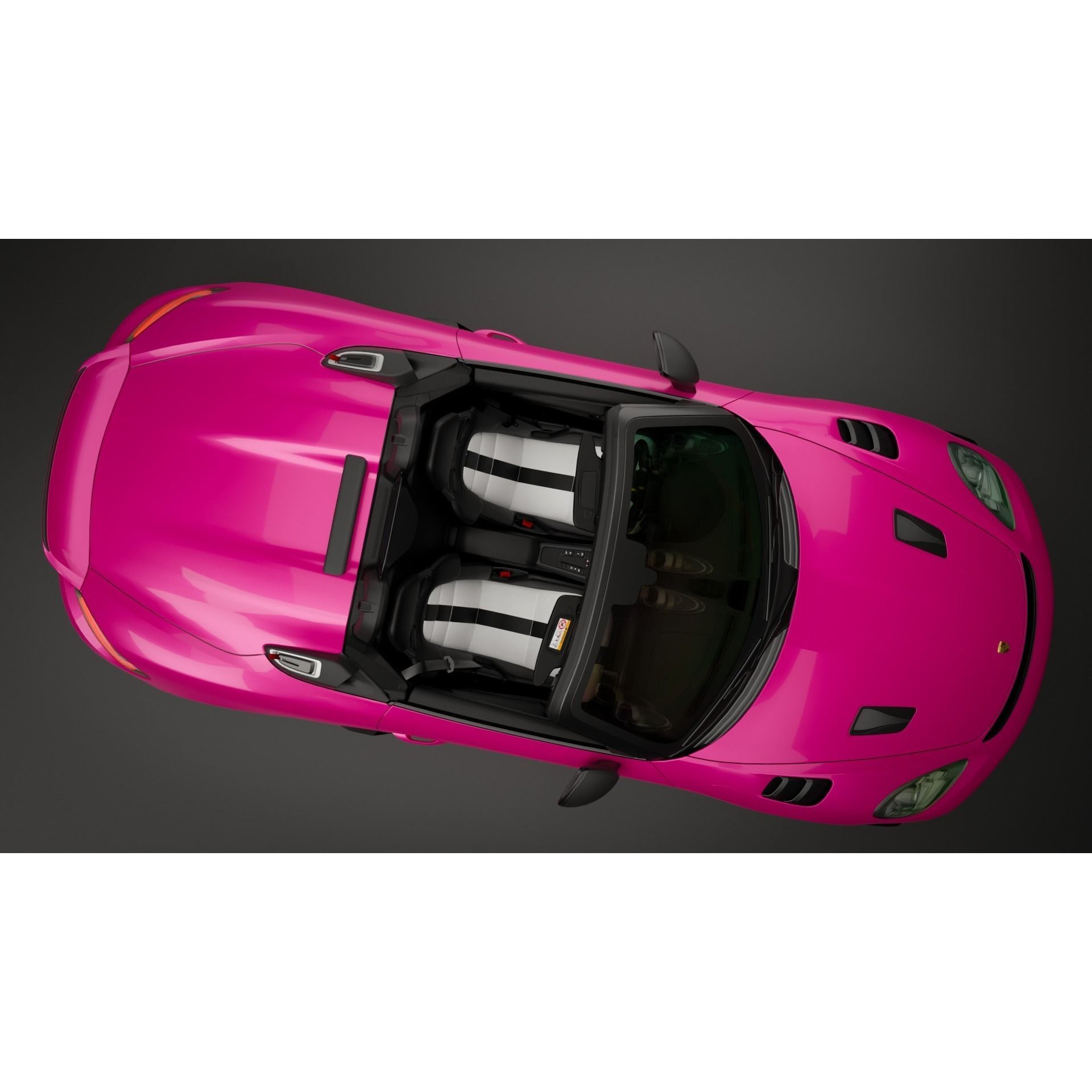 Porsche 718 Spyder RS 2023 - Low-Poly Game-Ready 3D Model - View 14