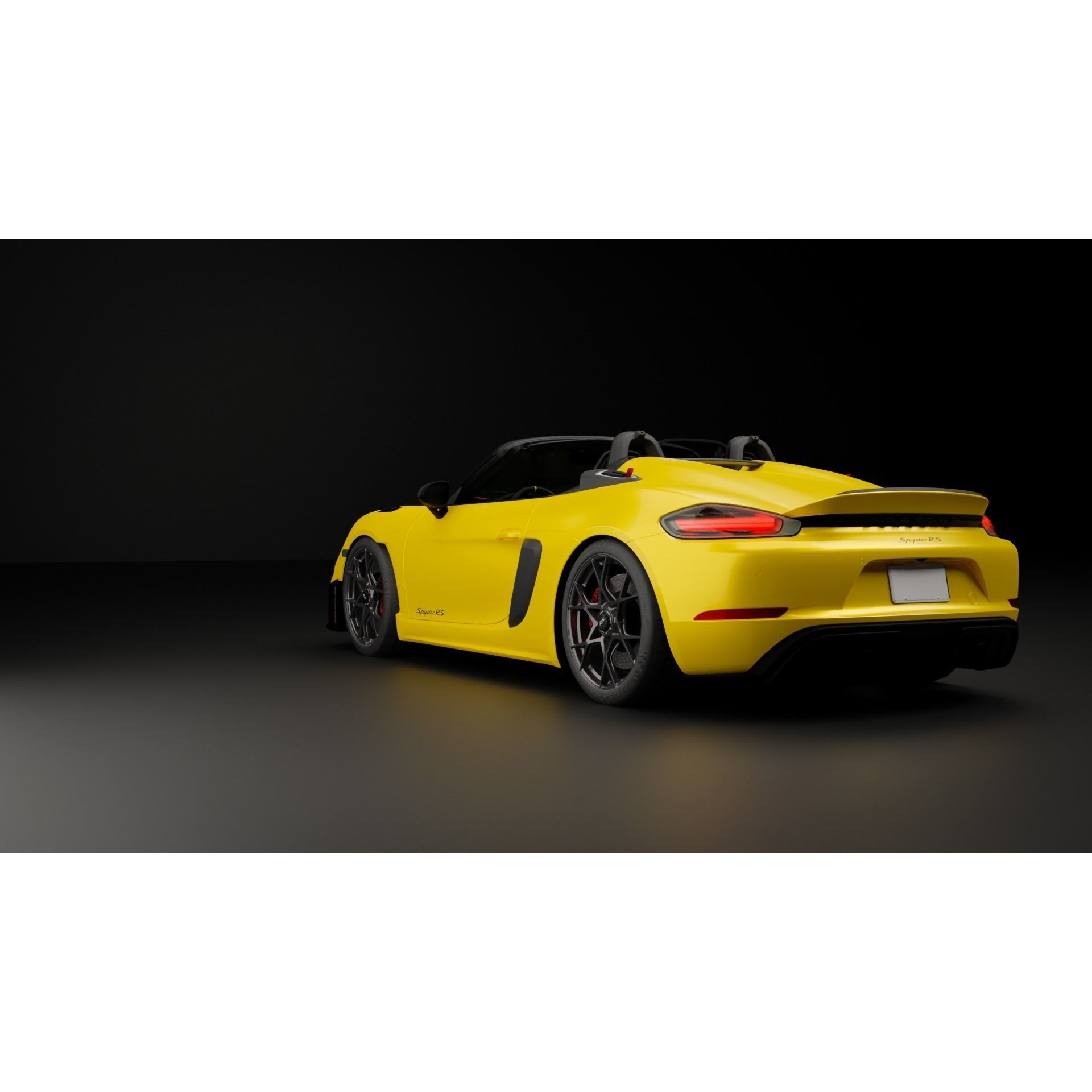 Porsche 718 Spyder RS 2023 - Low-Poly Game-Ready 3D Model - View 17