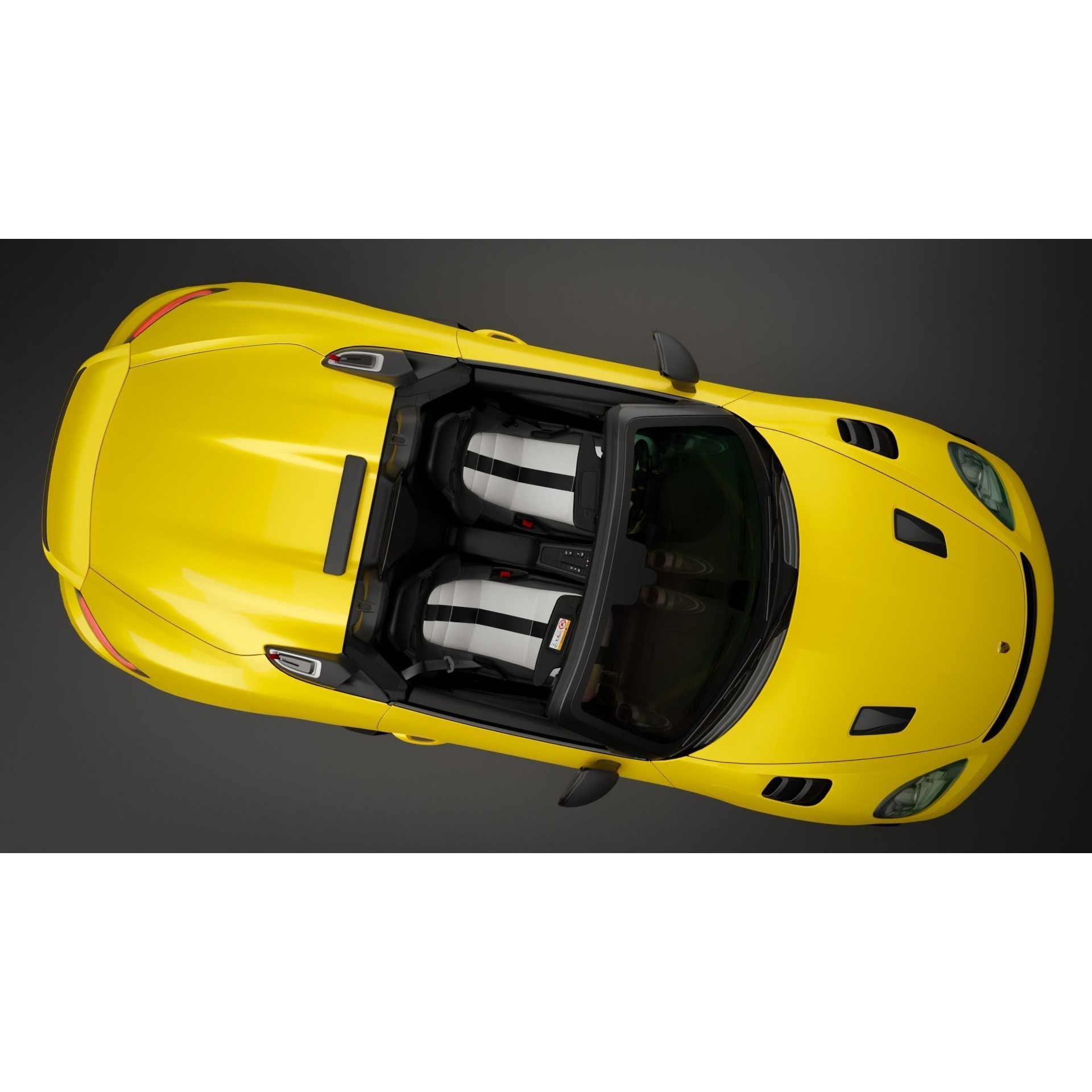 Porsche 718 Spyder RS 2023 - Low-Poly Game-Ready 3D Model - View 18