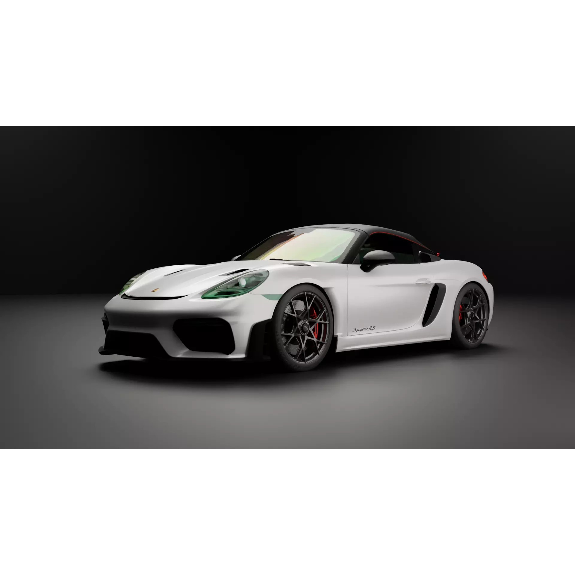 Porsche 718 Spyder RS 2023 - Low-Poly Game-Ready 3D Model - View 2