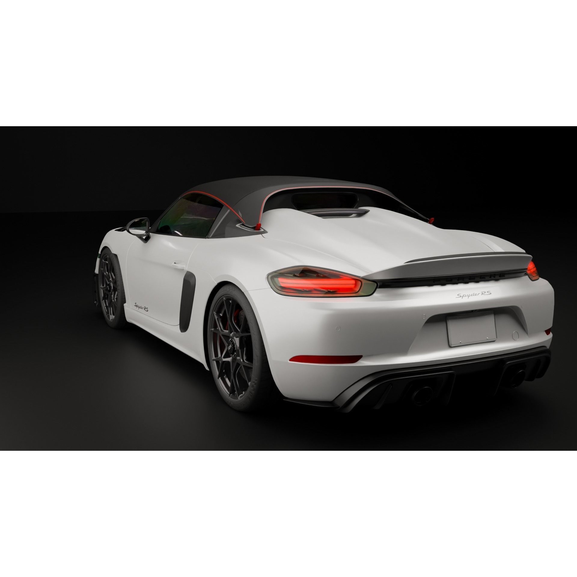 Porsche 718 Spyder RS 2023 - Low-Poly Game-Ready 3D Model - View 21