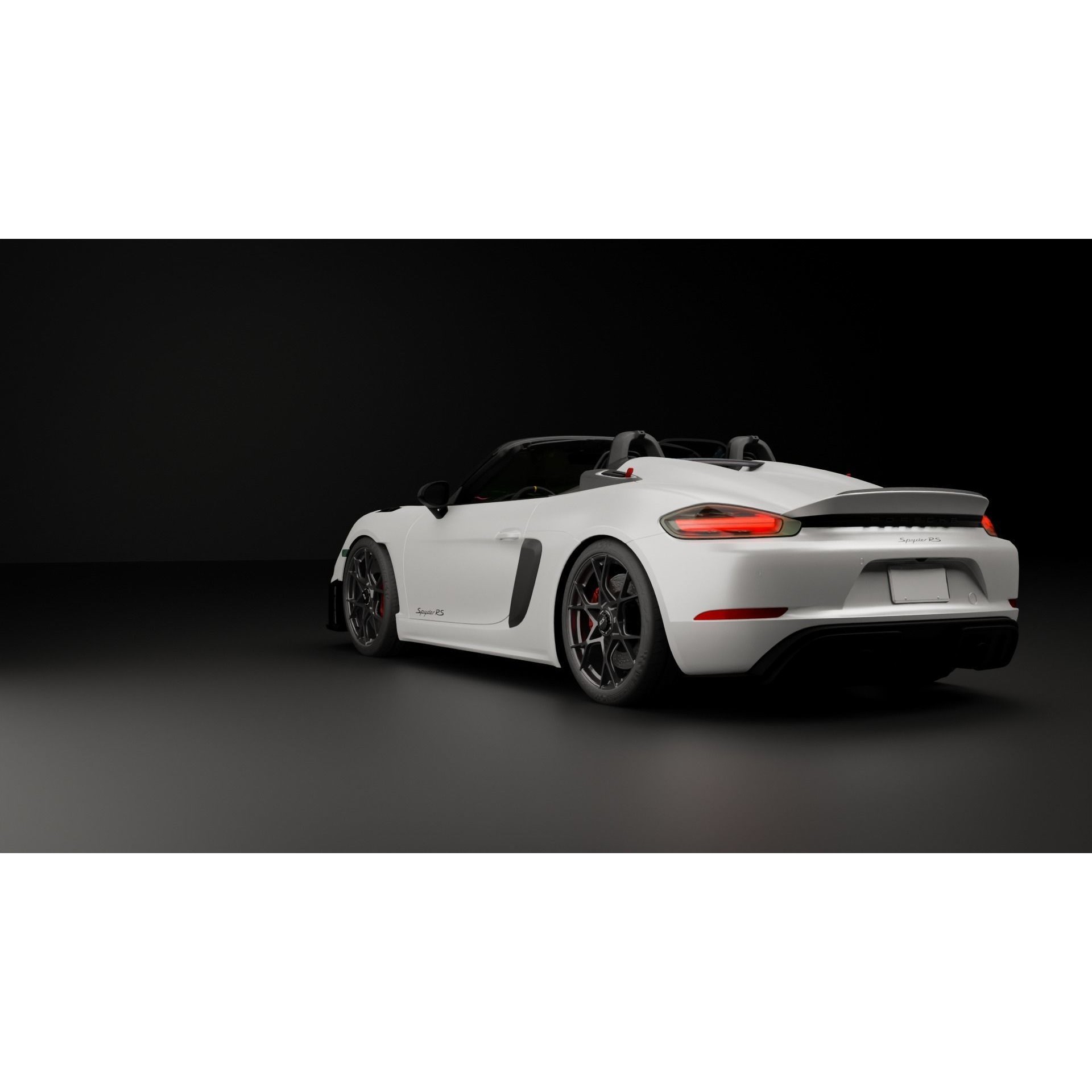 Porsche 718 Spyder RS 2023 - Low-Poly Game-Ready 3D Model - View 4
