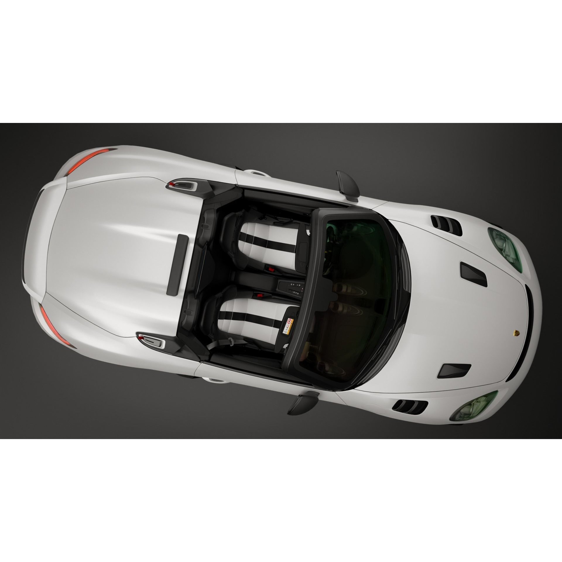 Porsche 718 Spyder RS 2023 - Low-Poly Game-Ready 3D Model - View 5