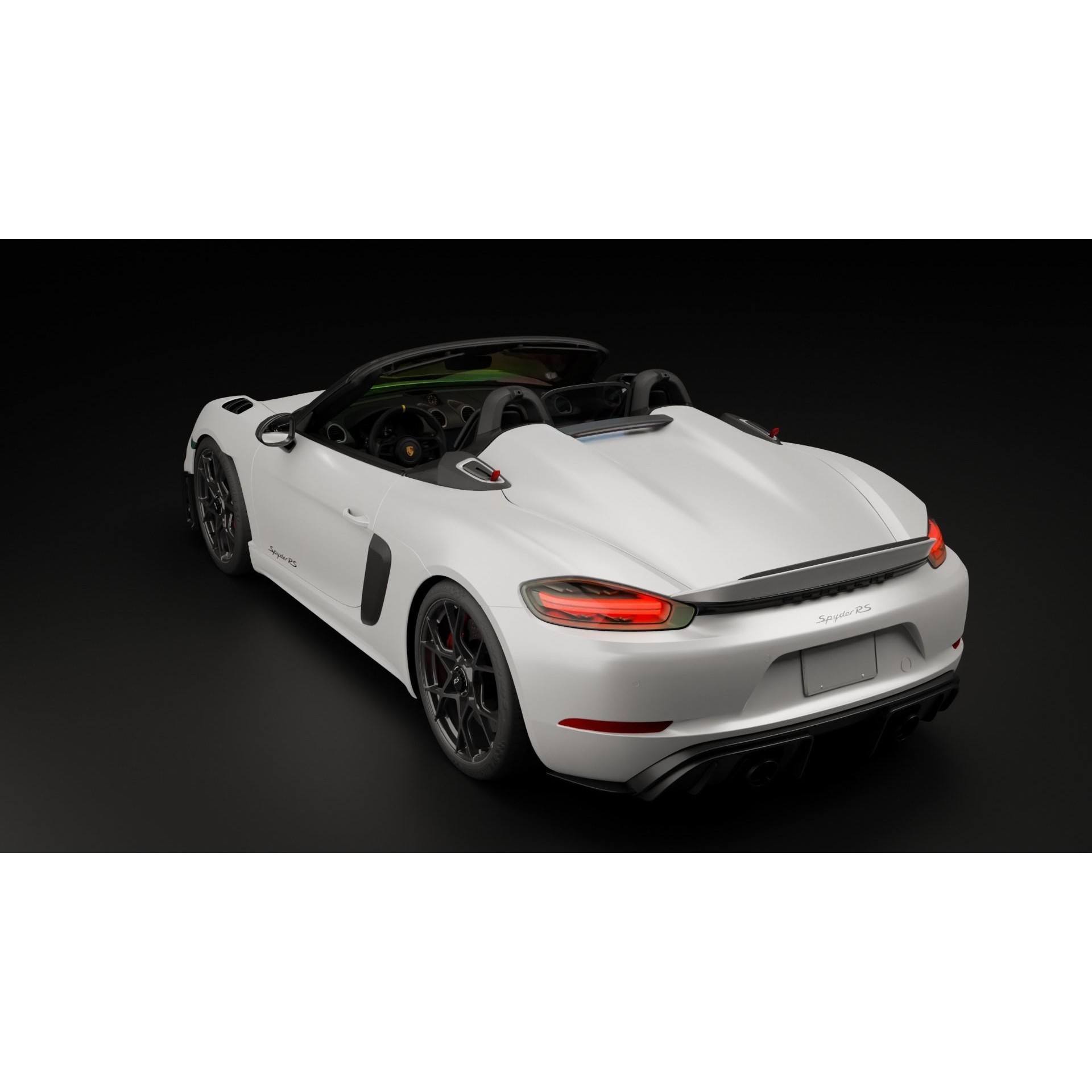 Porsche 718 Spyder RS 2023 - Low-Poly Game-Ready 3D Model - View 6