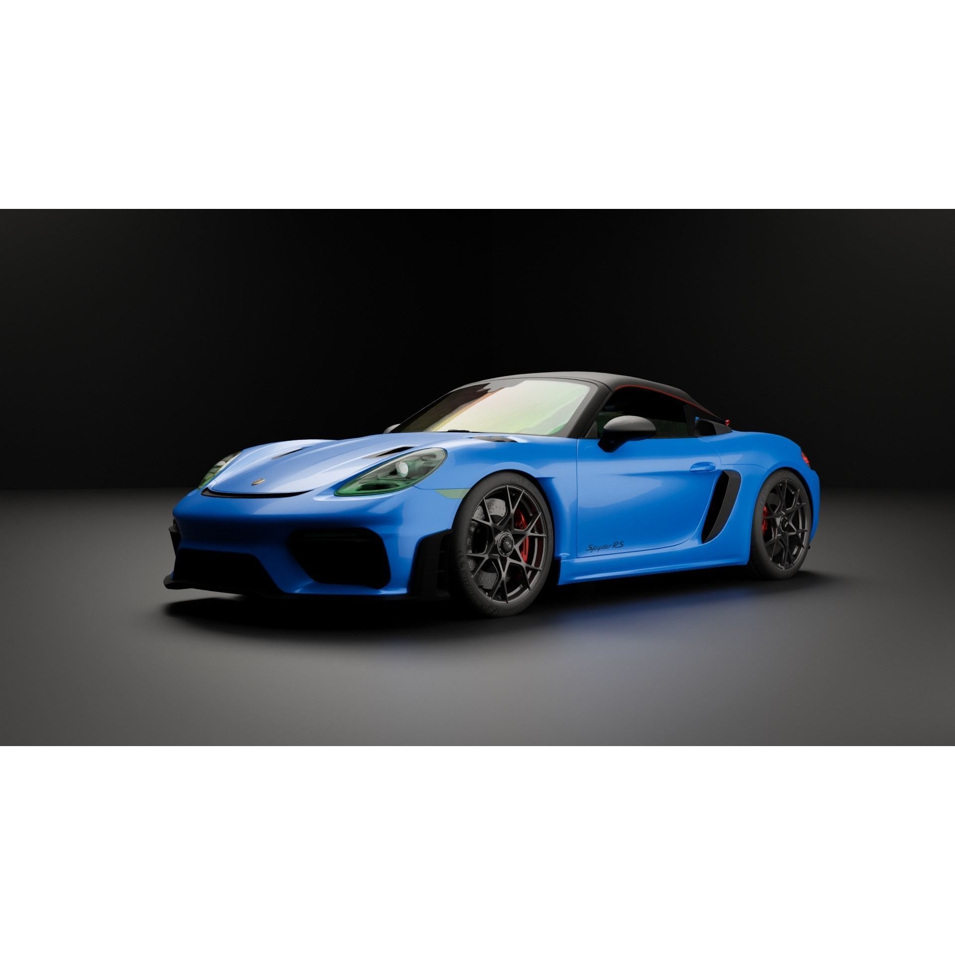 Porsche 718 Spyder RS 2023 - Low-Poly Game-Ready 3D Model - View 7
