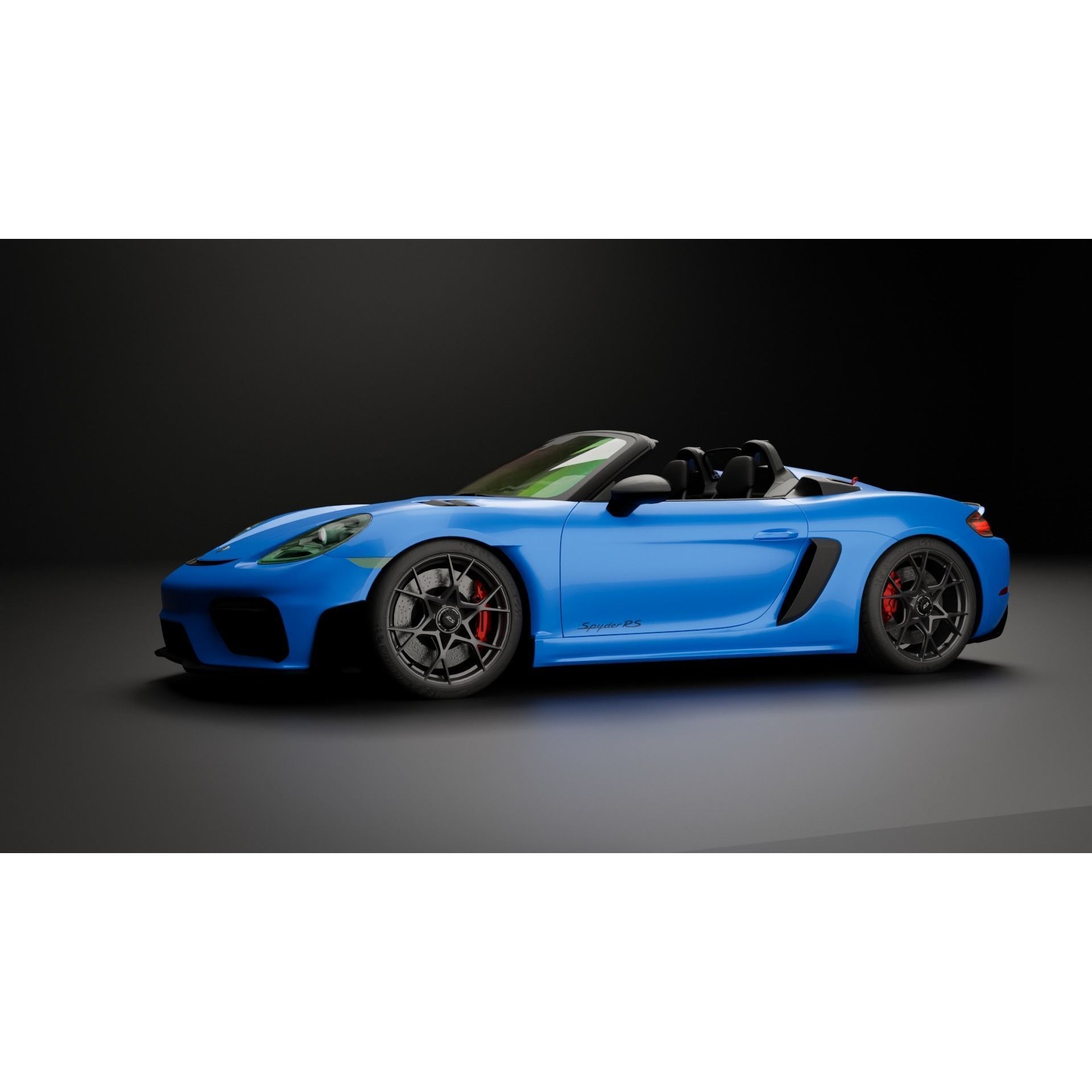 Porsche 718 Spyder RS 2023 - Low-Poly Game-Ready 3D Model - View 8