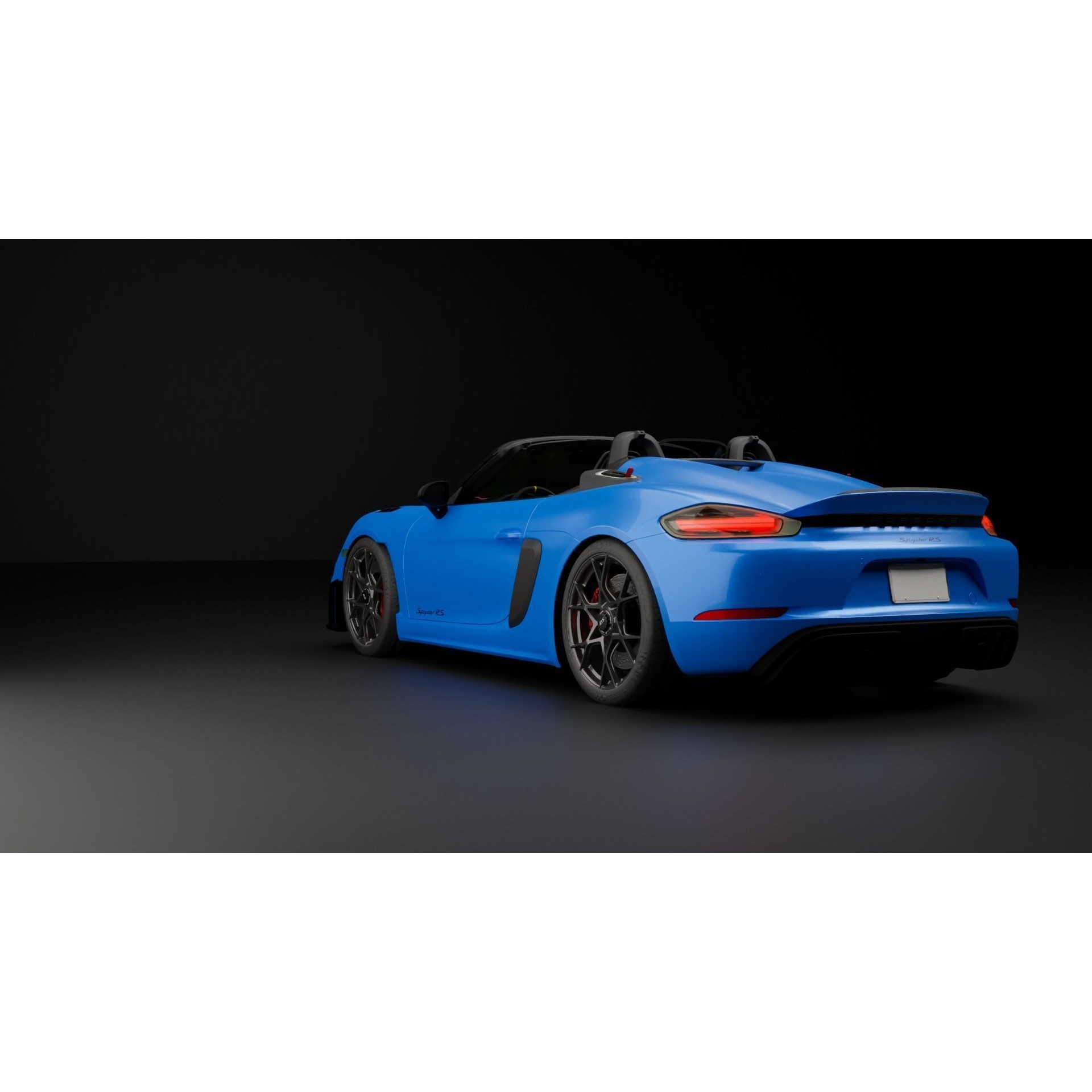 Porsche 718 Spyder RS 2023 - Low-Poly Game-Ready 3D Model - View 9