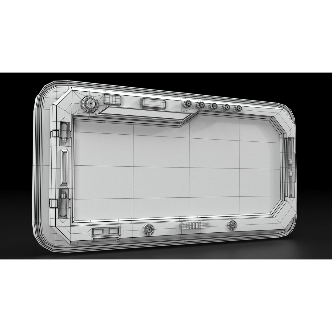 Control Panel Screen 3D Model – Low Poly PBR Game Asset, FBX, OBJ - View 17