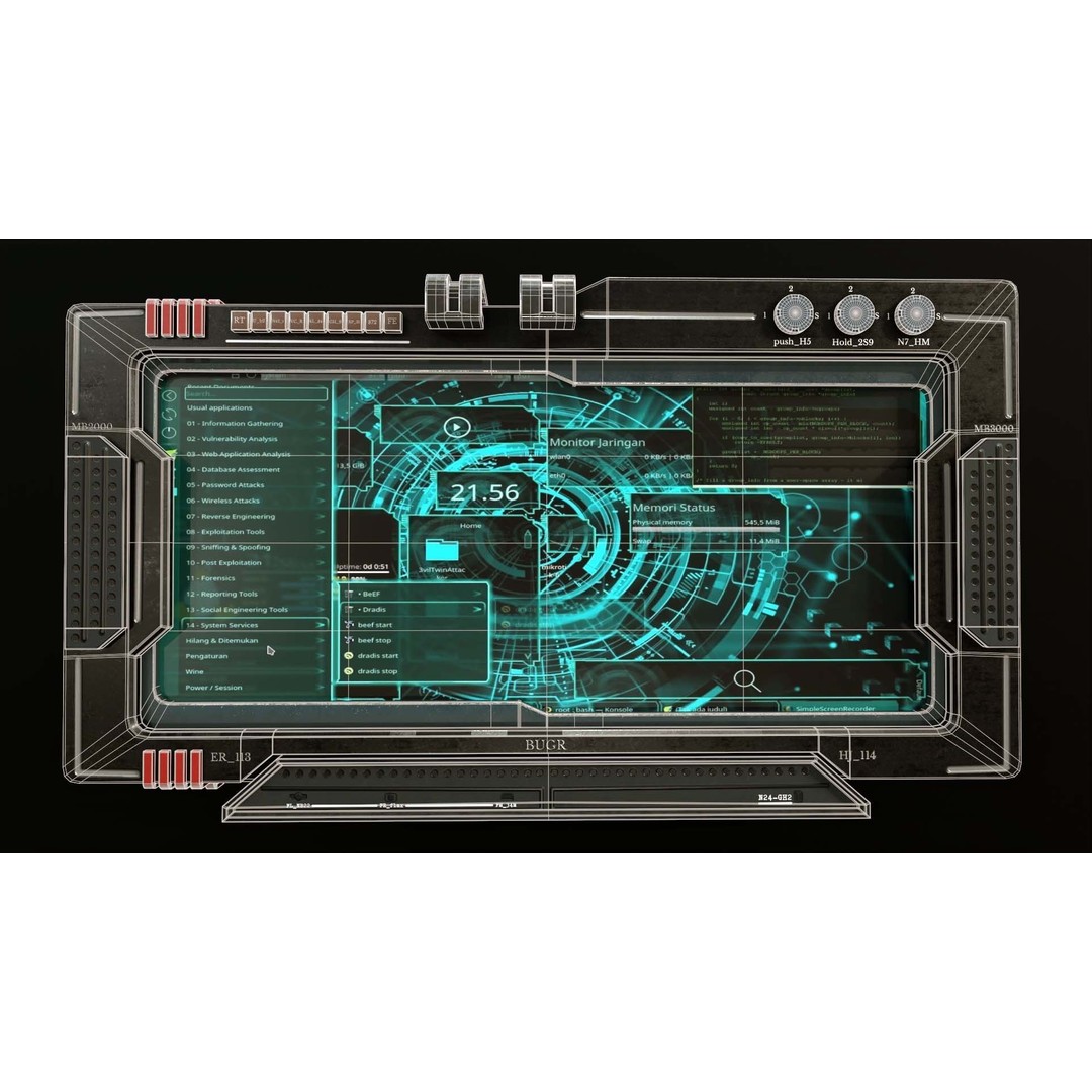 Control Panel Screen 3D Model – Low Poly PBR Game Asset, FBX, OBJ - View 20