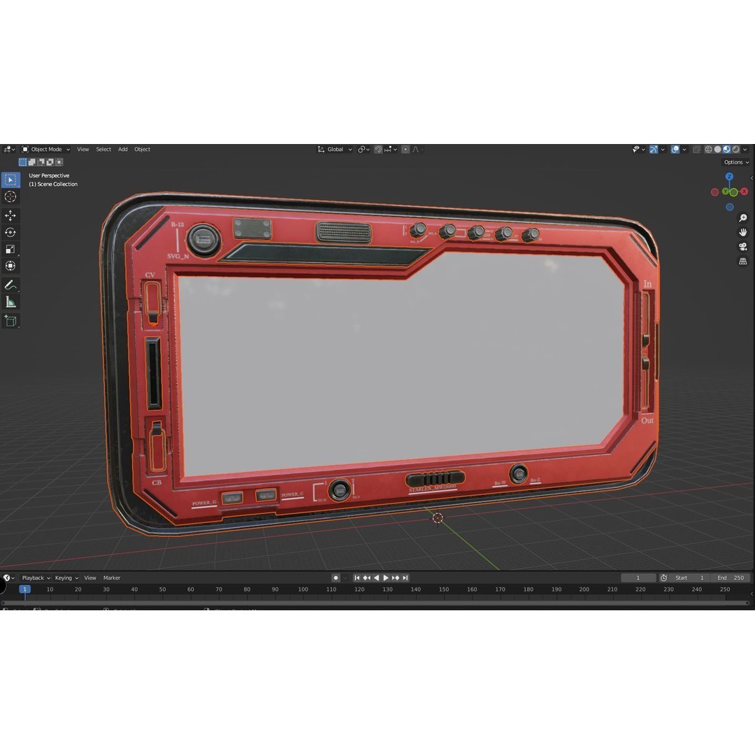 Control Panel Screen 3D Model – Low Poly PBR Game Asset, FBX, OBJ - View 21