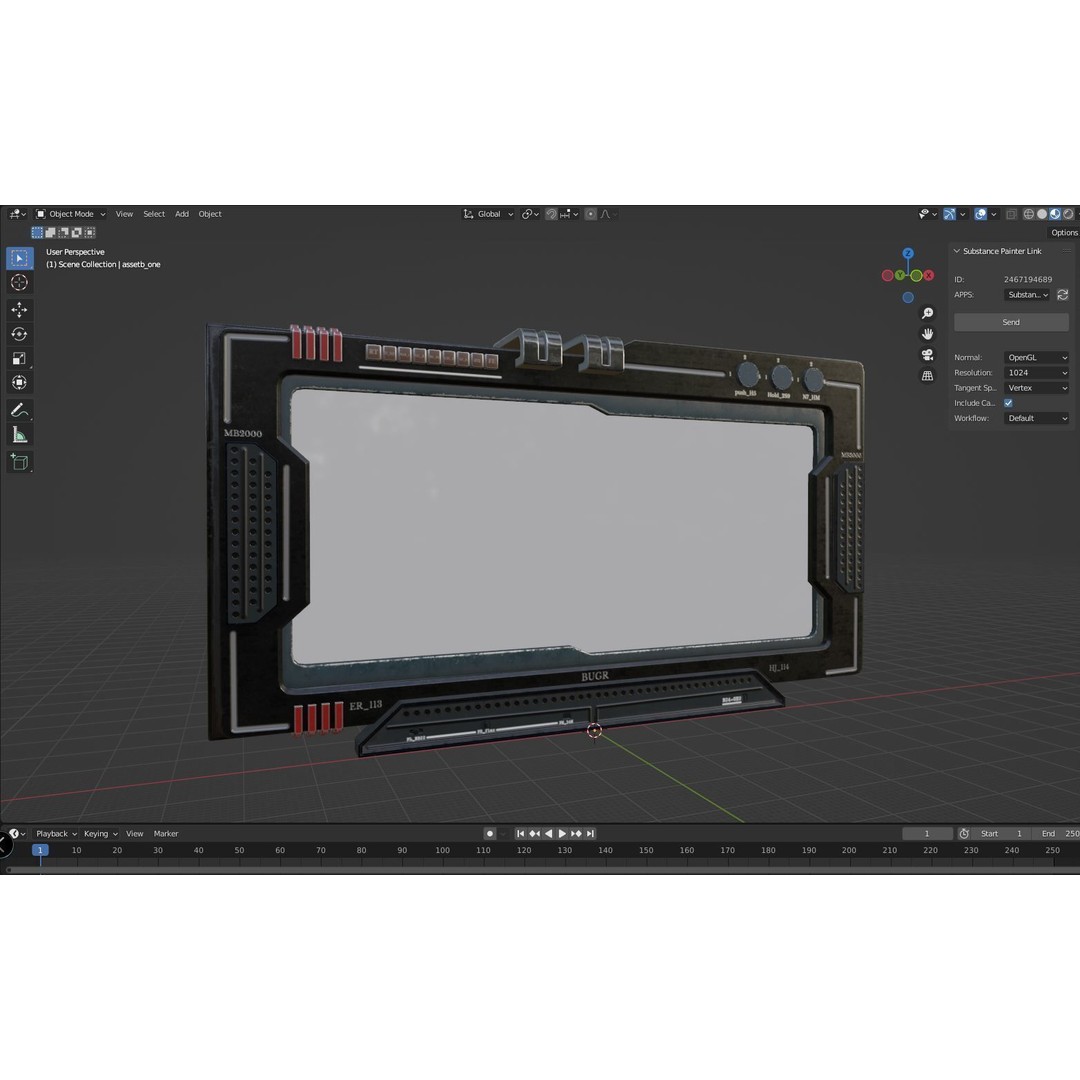 Control Panel Screen 3D Model – Low Poly PBR Game Asset, FBX, OBJ - View 22