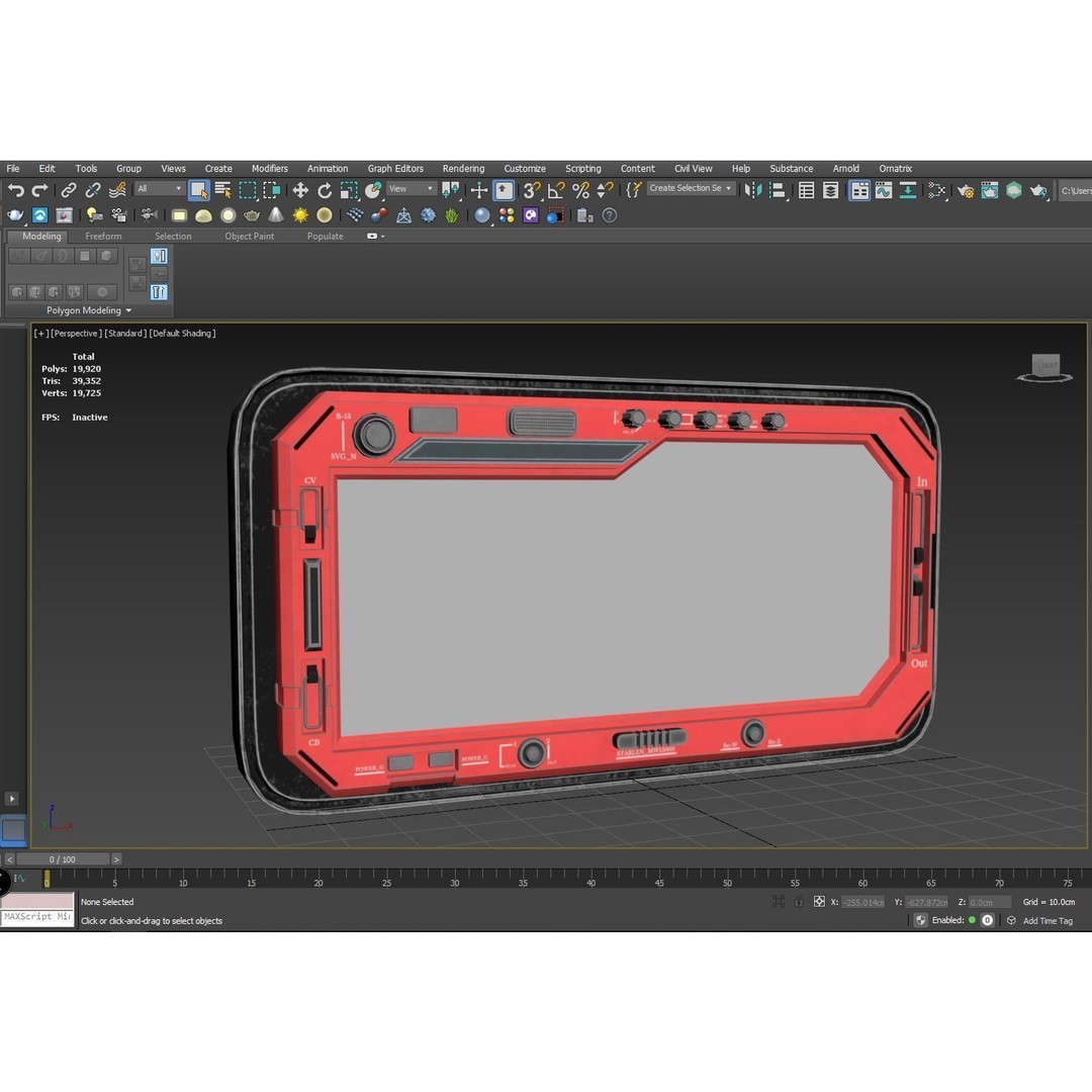 Control Panel Screen 3D Model – Low Poly PBR Game Asset, FBX, OBJ - View 24