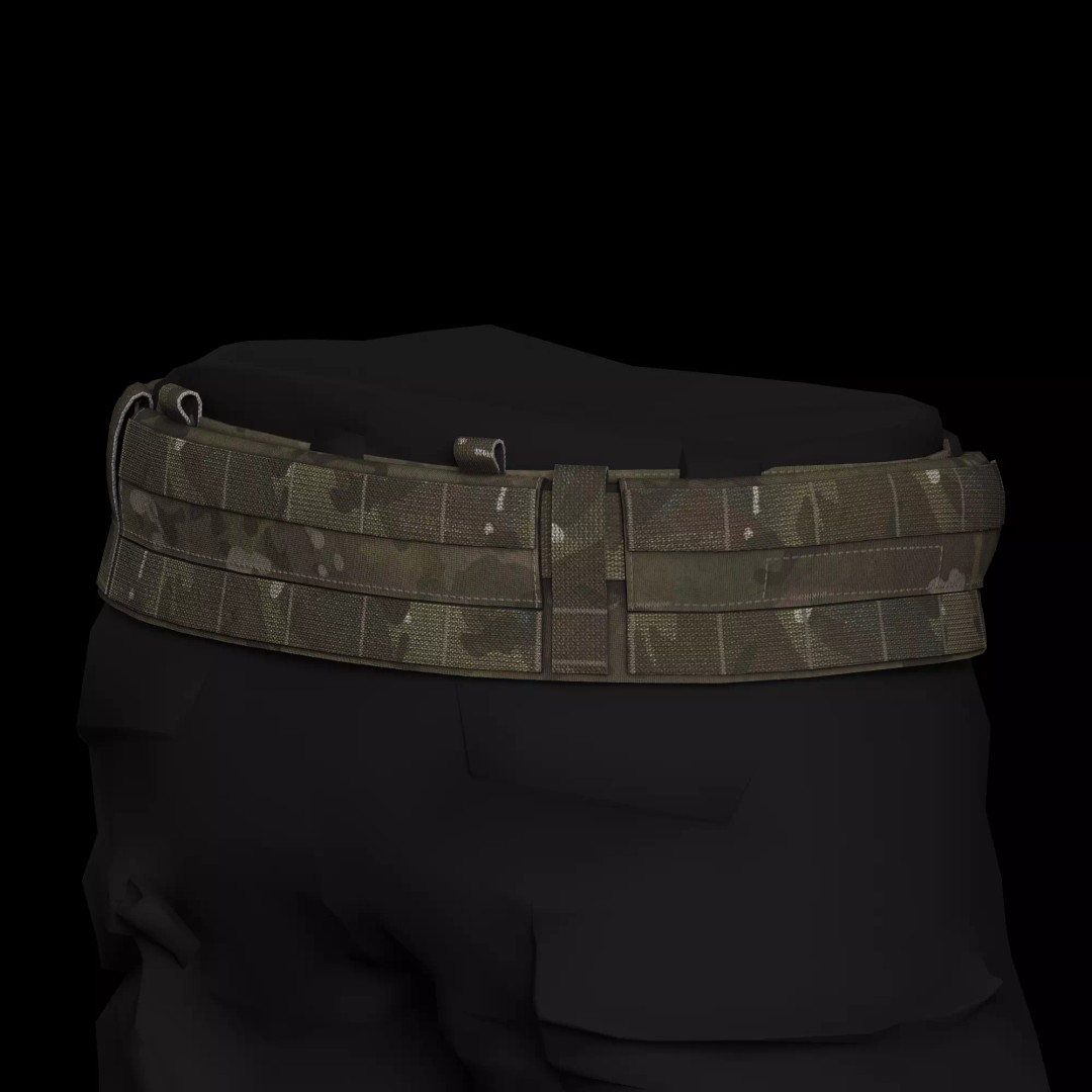 Crye Modular Rigger's Belt 3D Model – Low Poly Game Asset, FBX - View 3