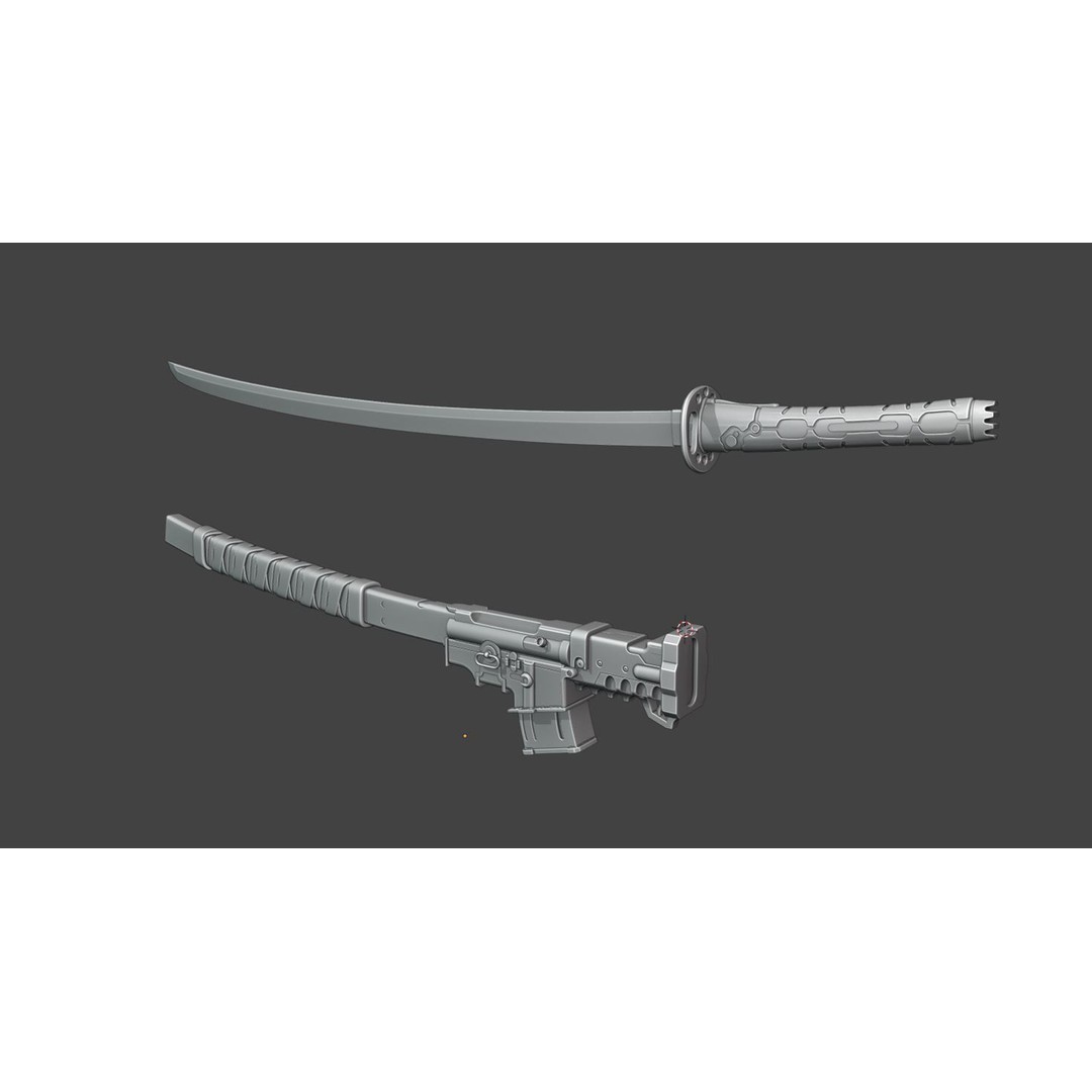 Muramasa Sword 3D Model – Low Poly Game Asset, FBX, PBR Textures